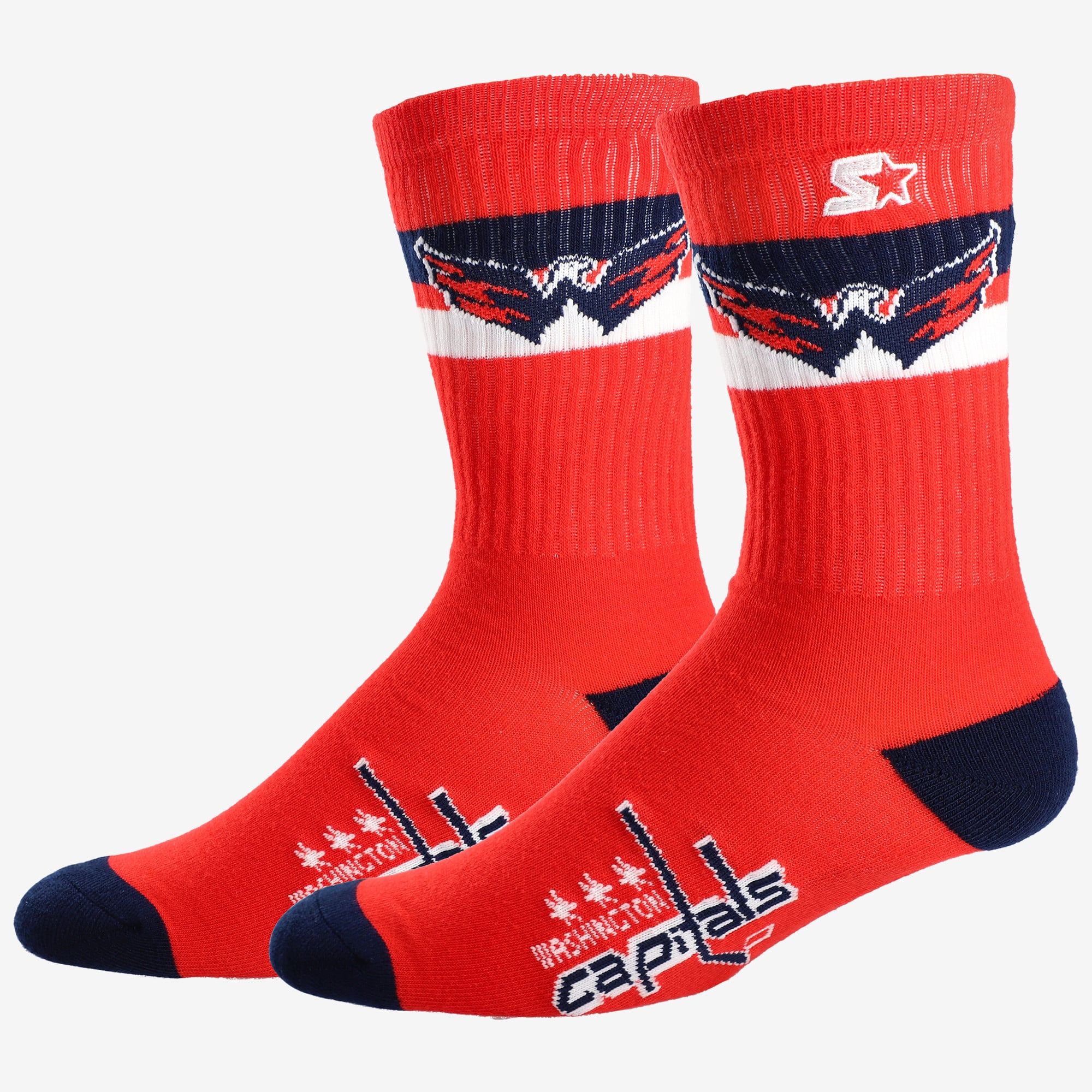 Unisex Starter  Washington Capitals Team Color Two-Stripe Crew Socks