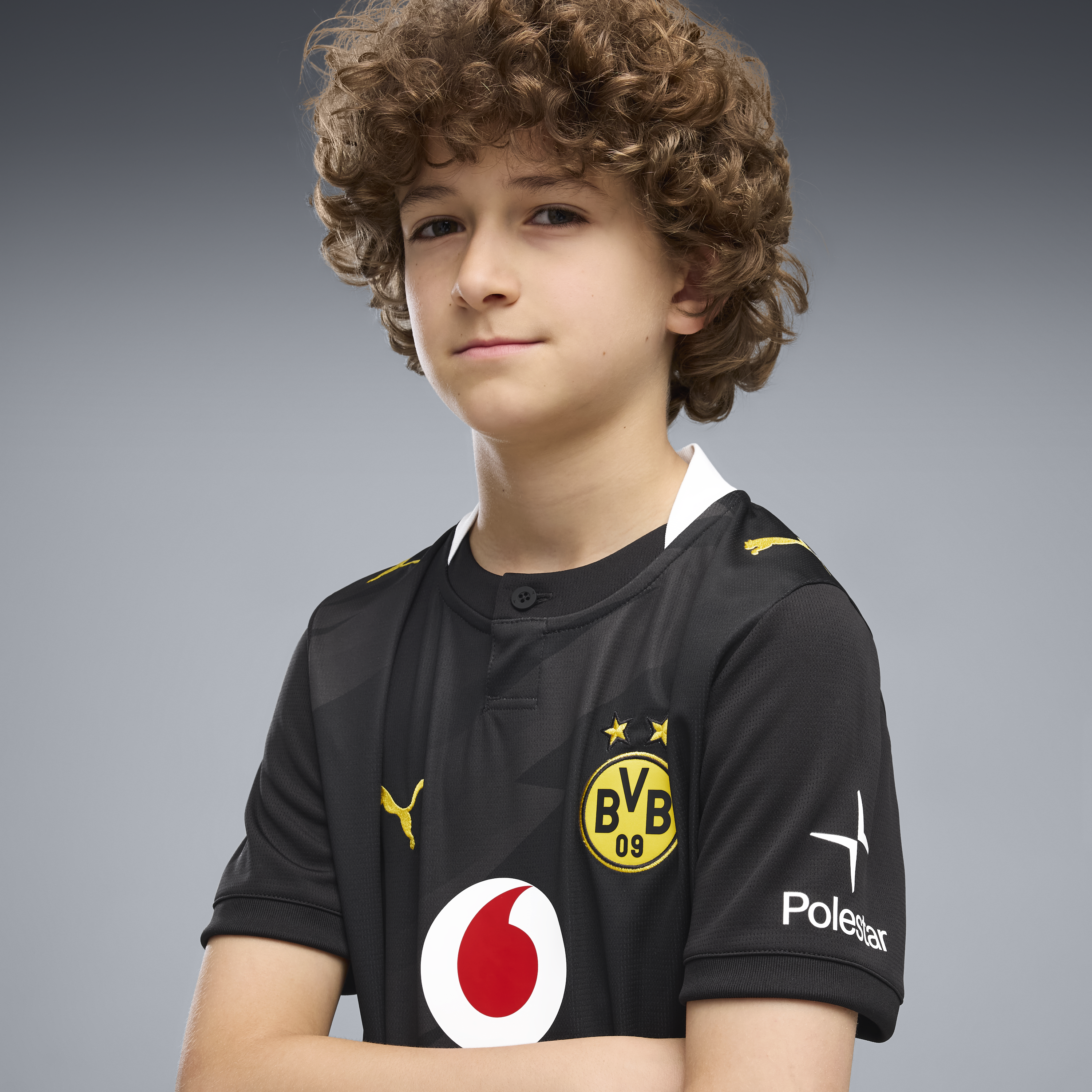 Youth Puma Black Borussia Dortmund 2026/27 Away Replica Jersey