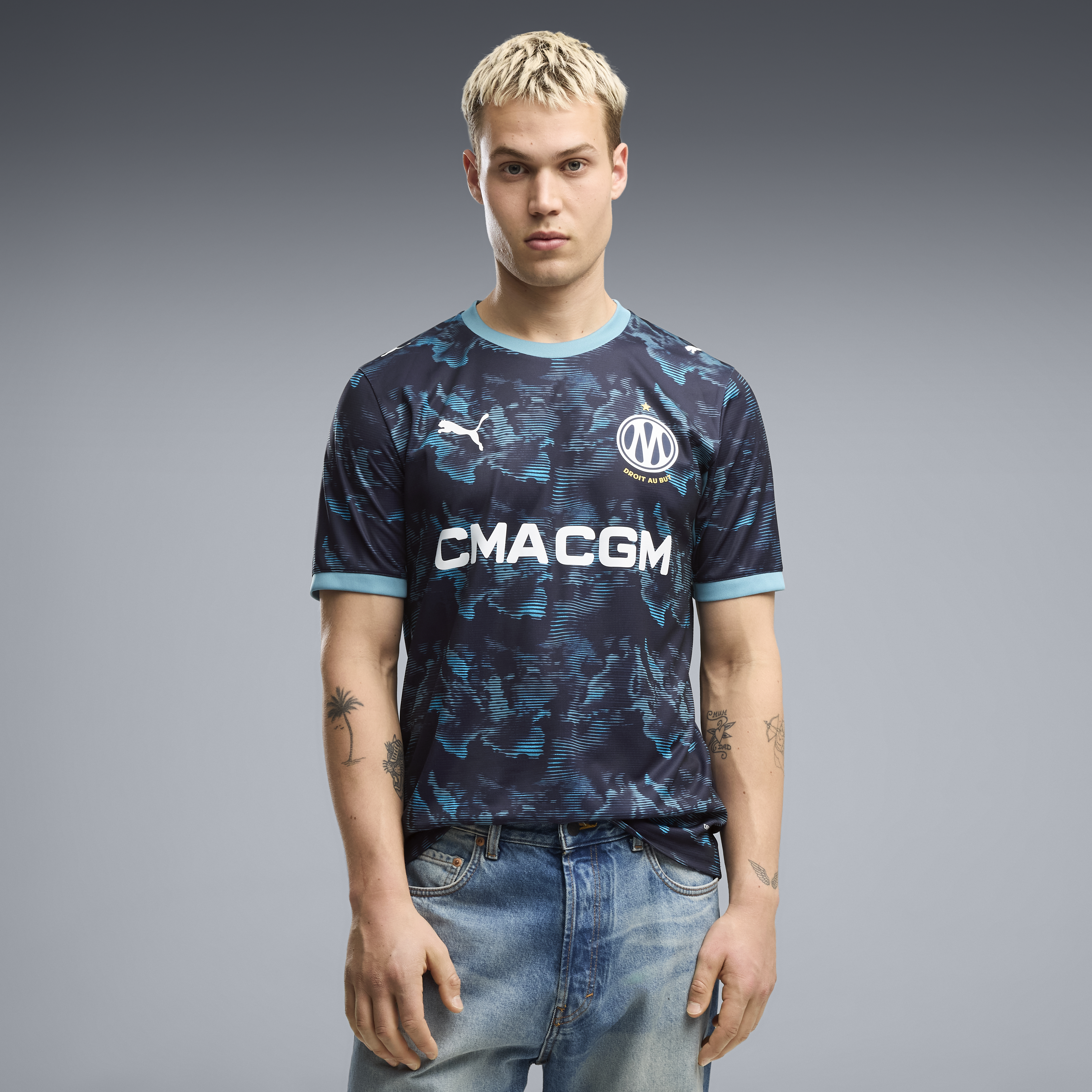 Men's Puma Navy Olympique Marseille 2026/27 Away Replica Jersey
