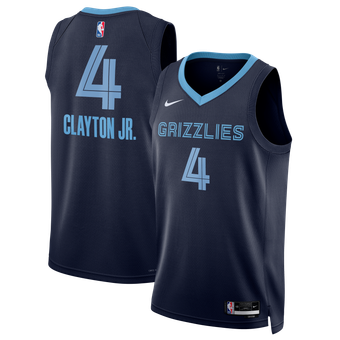 Unisex Nike Walter Clayton Jr. Navy Memphis Grizzlies Swingman Jersey - Icon Edition