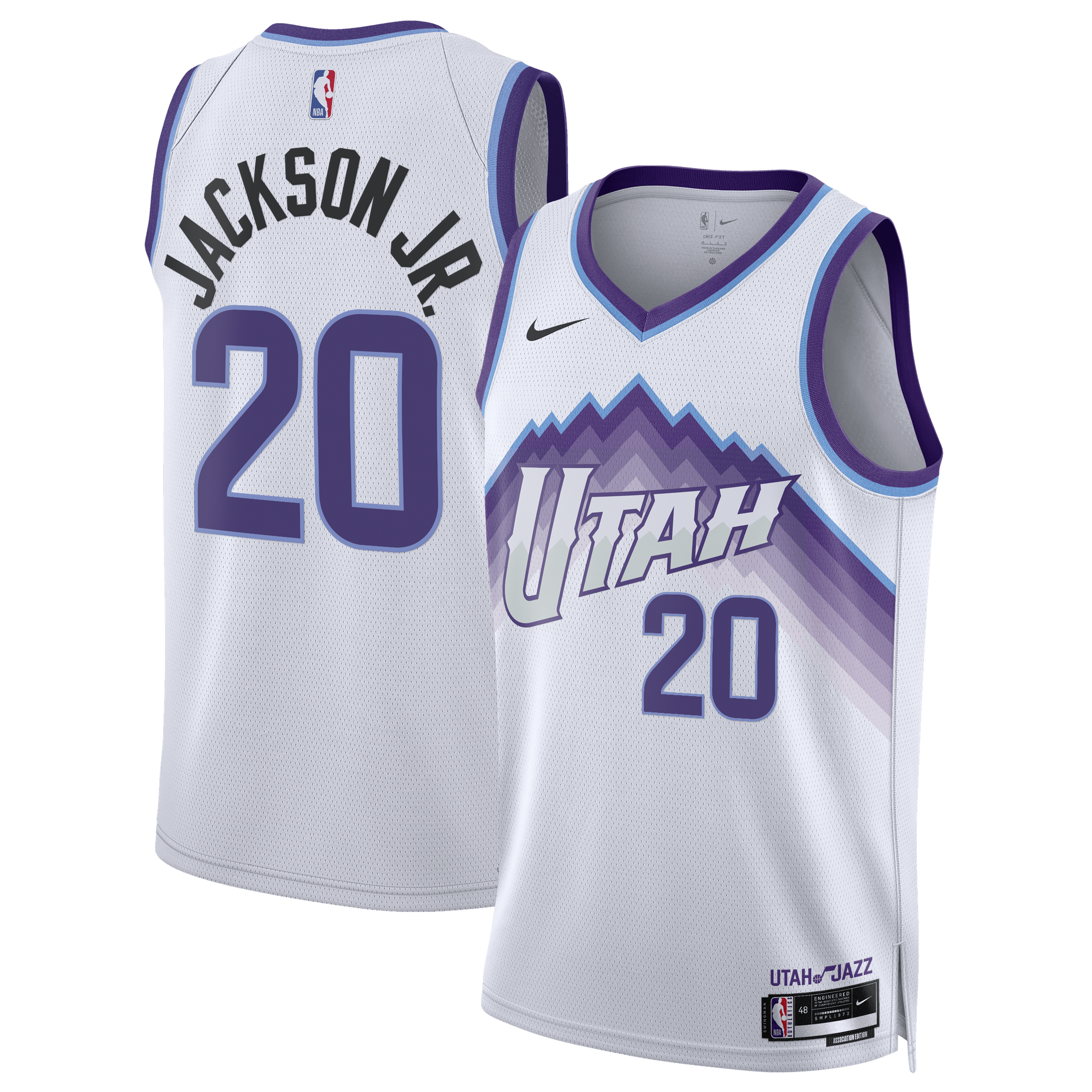 Unisex Nike Jaren Jackson Jr. White Utah Jazz Swingman Jersey - Association Edition