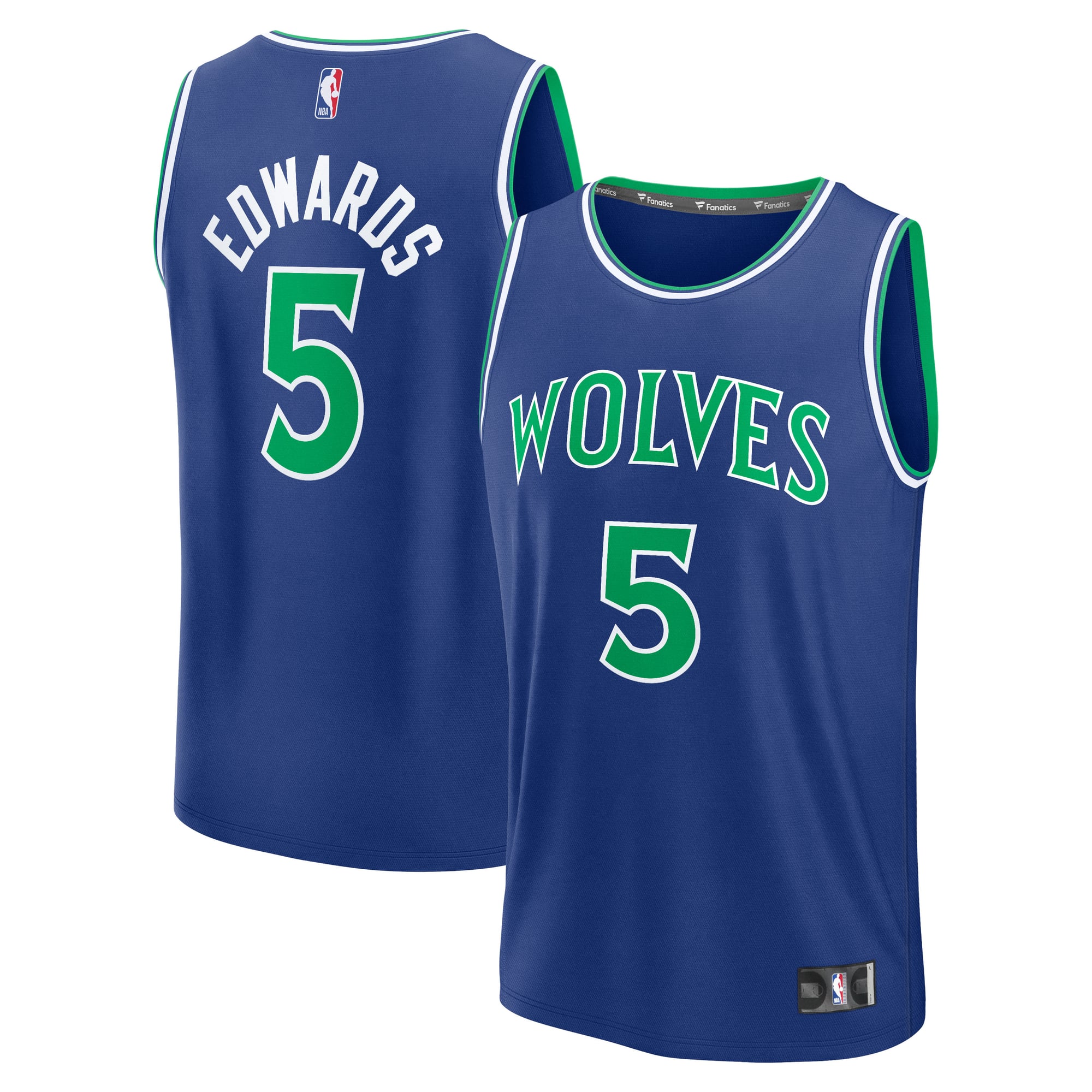 Men's Fanatics Anthony Edwards Blue Minnesota Timberwolves Fast Break Jersey - Icon Edition