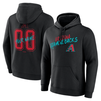 Men's Black Arizona Diamondbacks  Hustle Personalized Name & Number Hoodie