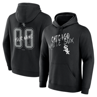 Men's Black Chicago White Sox  Hustle Personalized Name & Number Hoodie