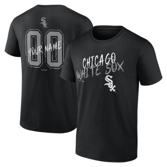 Men's Black Chicago White Sox  Hustle Personalized Name & Number T-Shirt