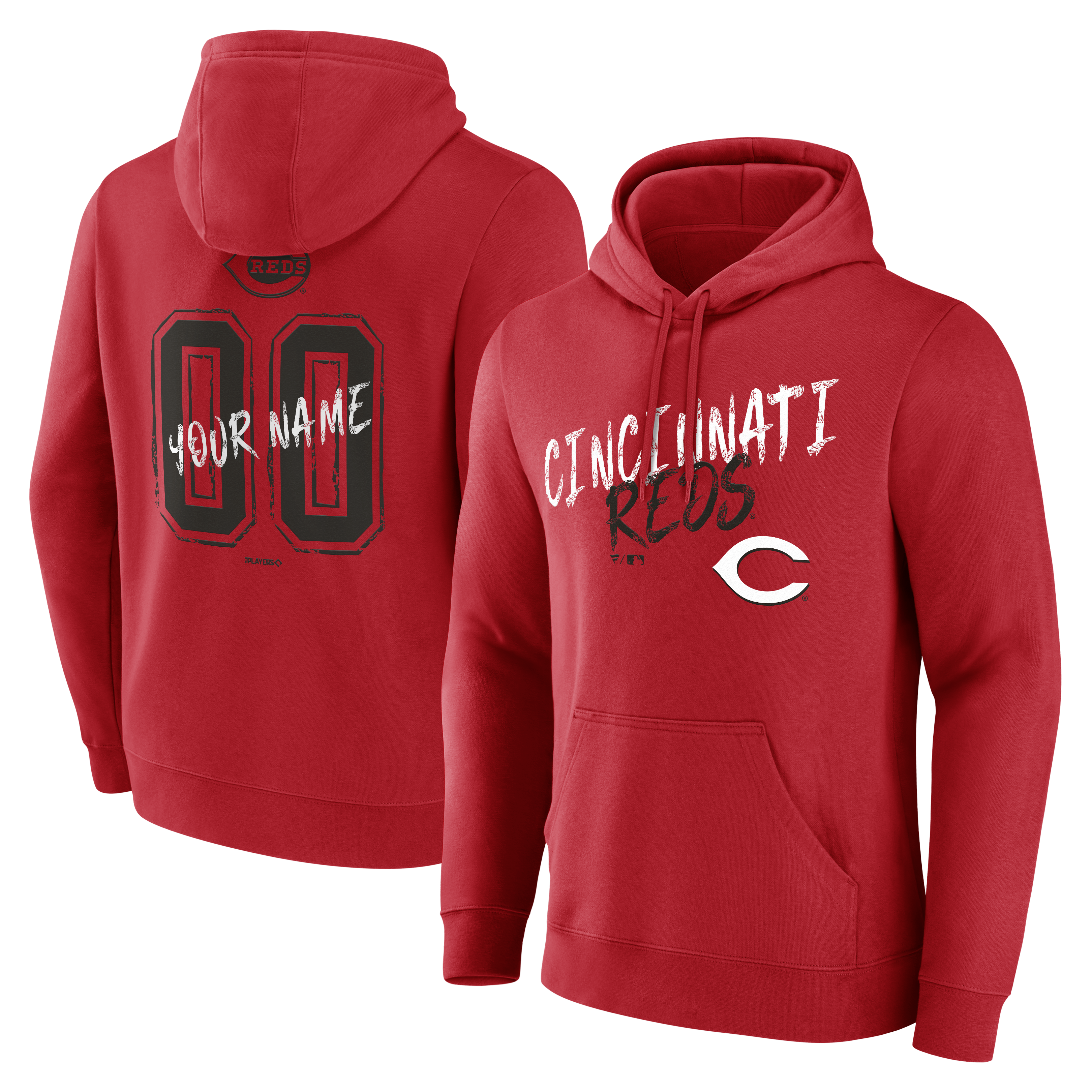 Men’s Red Cincinnati Reds Hustle Personalized Name & Number Hoodie Men’s Red Cincinnati Reds Hustle Personalized Name & Number Hoodie