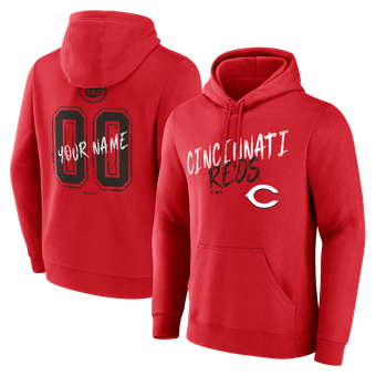Men's Red Cincinnati Reds  Hustle Personalized Name & Number Hoodie