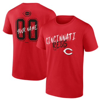 Men's Red Cincinnati Reds  Hustle Personalized Name & Number T-Shirt