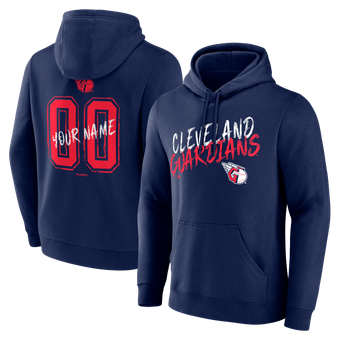 Men's Navy Cleveland Guardians  Hustle Personalized Name & Number Hoodie