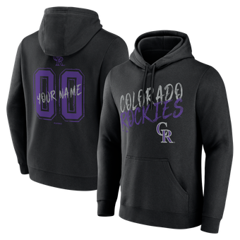 Men's Black Colorado Rockies  Hustle Personalized Name & Number Hoodie