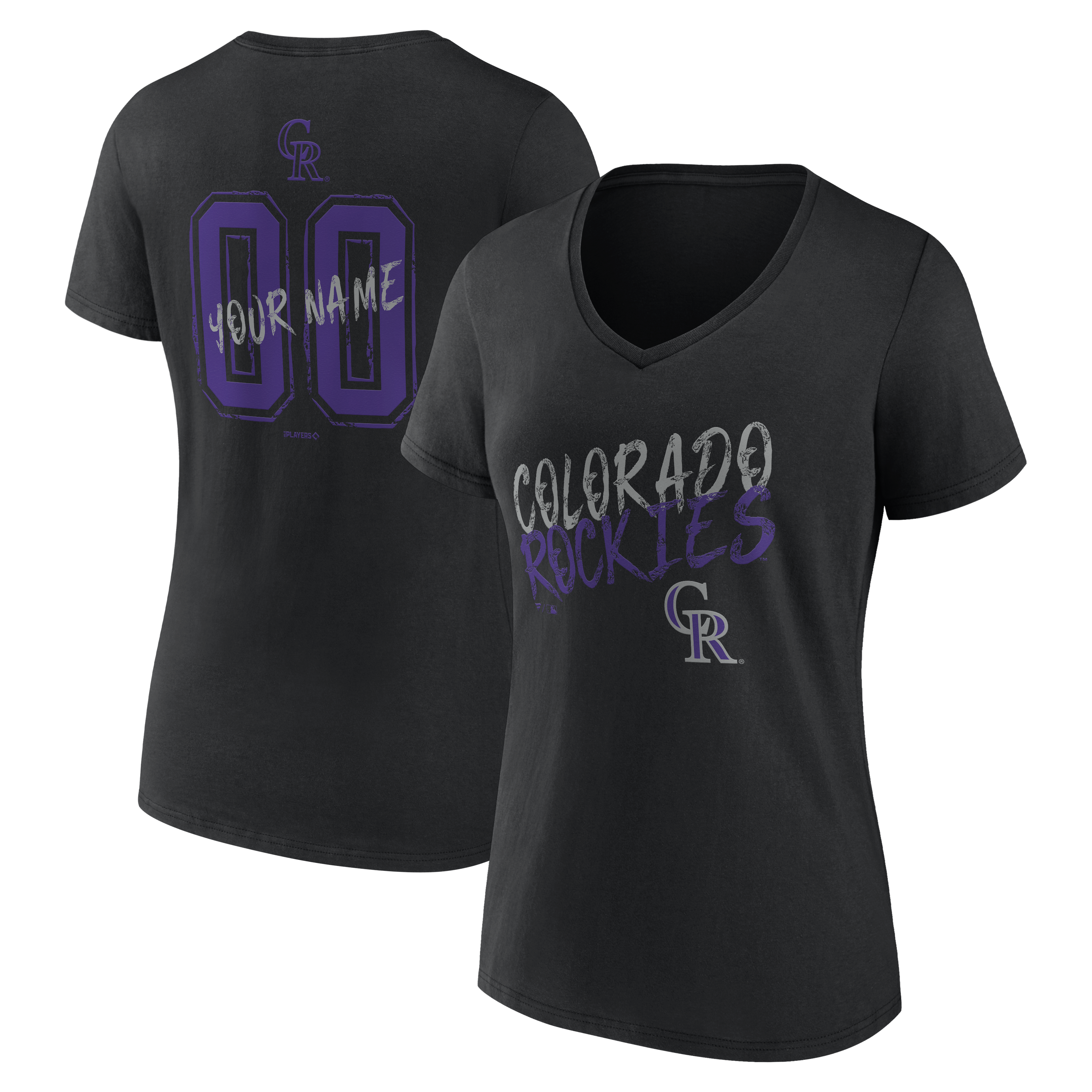 Women’s Black Colorado Rockies Hustle Personalized Name & Number V-Neck T-Shirt Women’s Black Colorado Rockies Hustle Personalized Name & Number V-Neck T-Shirt