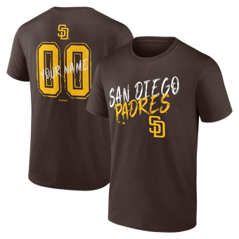 Men's Brown San Diego Padres  Hustle Personalized Name & Number T-Shirt
