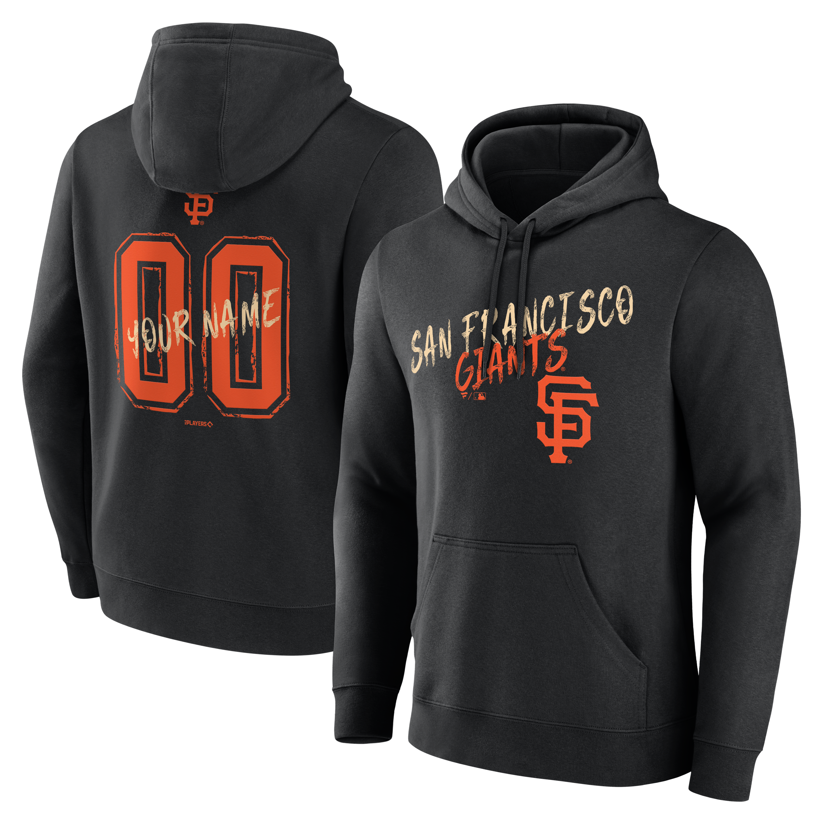 Men’s Black San Francisco Giants Hustle Personalized Name & Number Hoodie Men’s Black San Francisco Giants Hustle Personalized Name & Number Hoodie