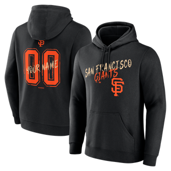 Men's Black San Francisco Giants  Hustle Personalized Name & Number Hoodie