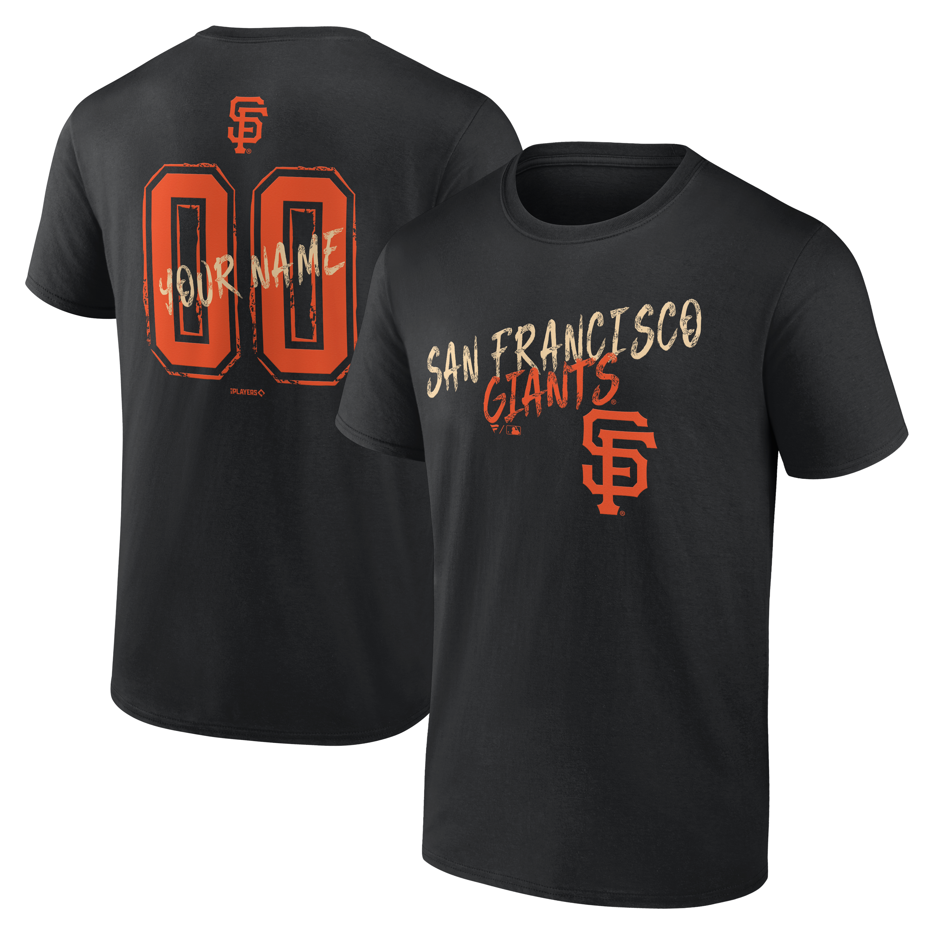 Men’s Black San Francisco Giants Hustle Personalized Name & Number T-Shirt Men’s Black San Francisco Giants Hustle Personalized Name & Number T-Shirt