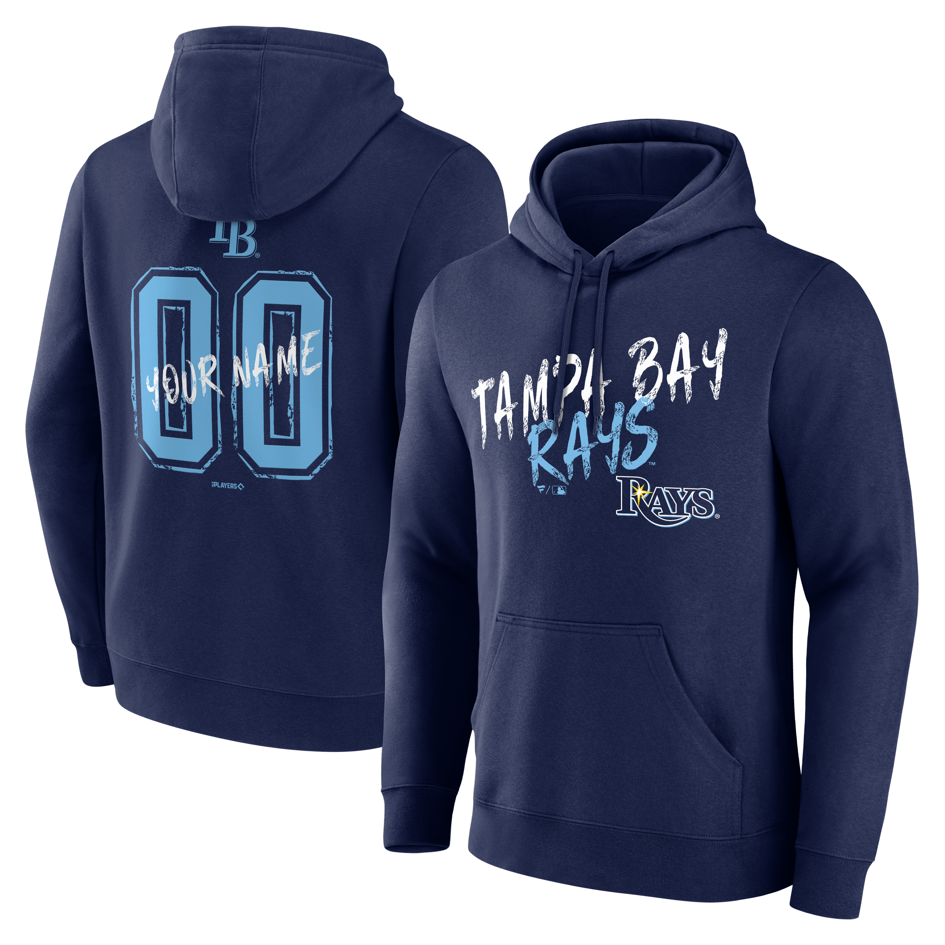 Men’s Navy Tampa Bay Rays Hustle Personalized Name & Number Hoodie Men’s Navy Tampa Bay Rays Hustle Personalized Name & Number Hoodie