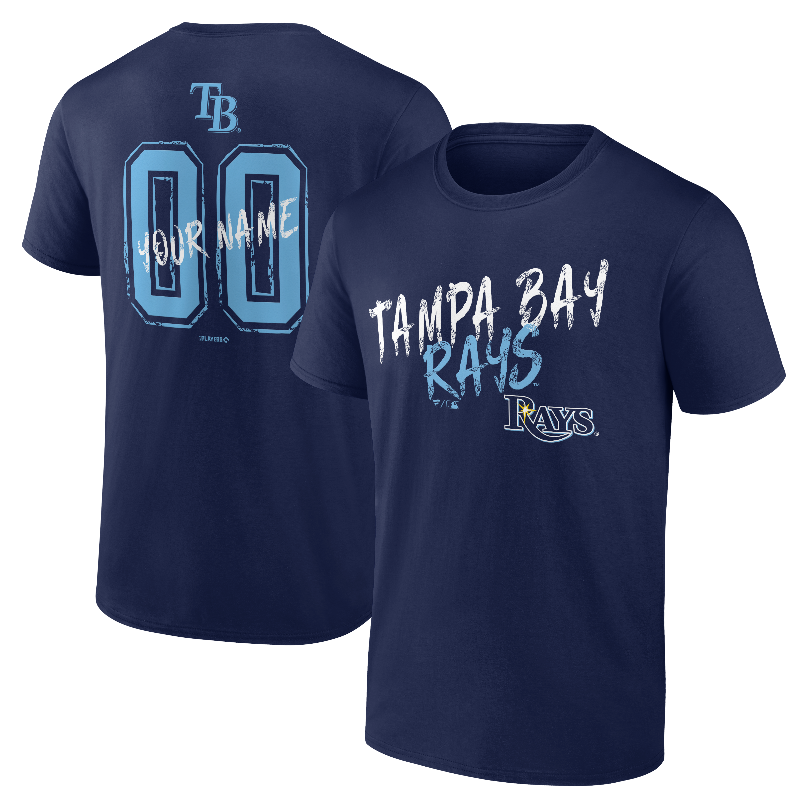 Men’s Navy Tampa Bay Rays Hustle Personalized Name & Number T-Shirt Men’s Navy Tampa Bay Rays Hustle Personalized Name & Number T-Shirt