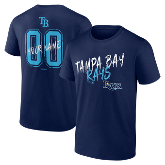 Men's Navy Tampa Bay Rays  Hustle Personalized Name & Number T-Shirt