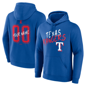 Men's Royal Texas Rangers  Hustle Personalized Name & Number Hoodie