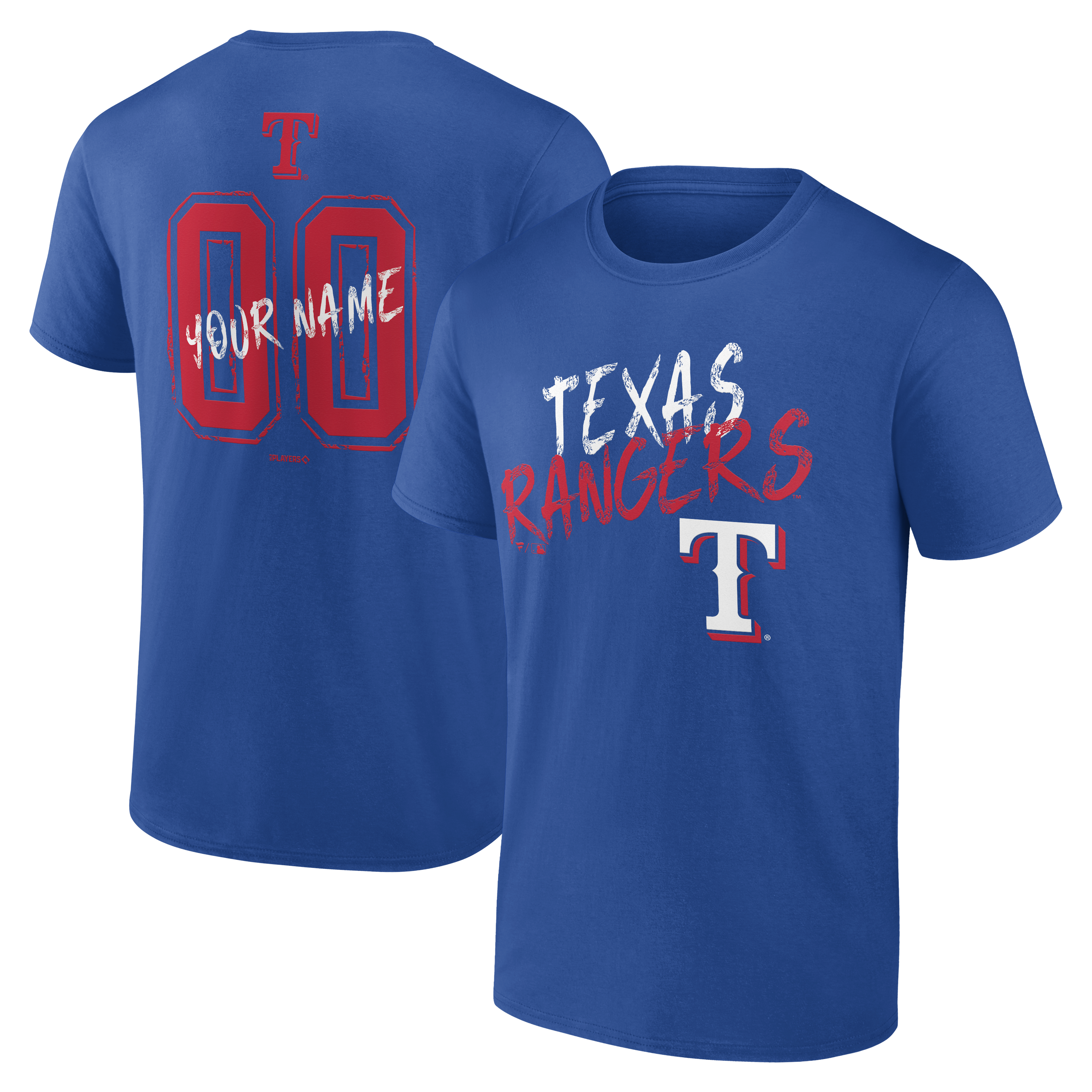 Men’s Royal Texas Rangers Hustle Personalized Name & Number T-Shirt Men’s Royal Texas Rangers Hustle Personalized Name & Number T-Shirt