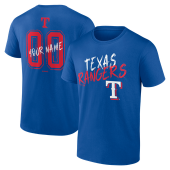 Men's Royal Texas Rangers  Hustle Personalized Name & Number T-Shirt