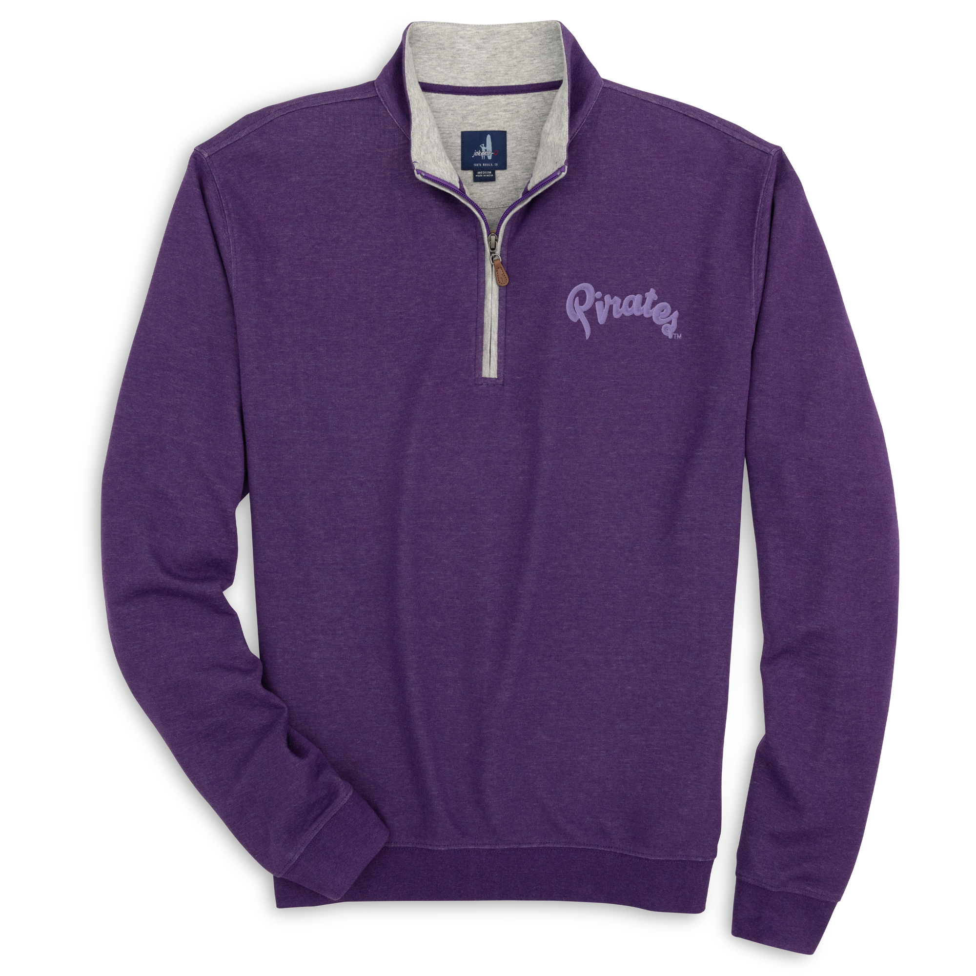 Men's johnnie-O  Purple ECU Pirates Powder Purple Sully Tri-Blend Quarter-Zip Pullover