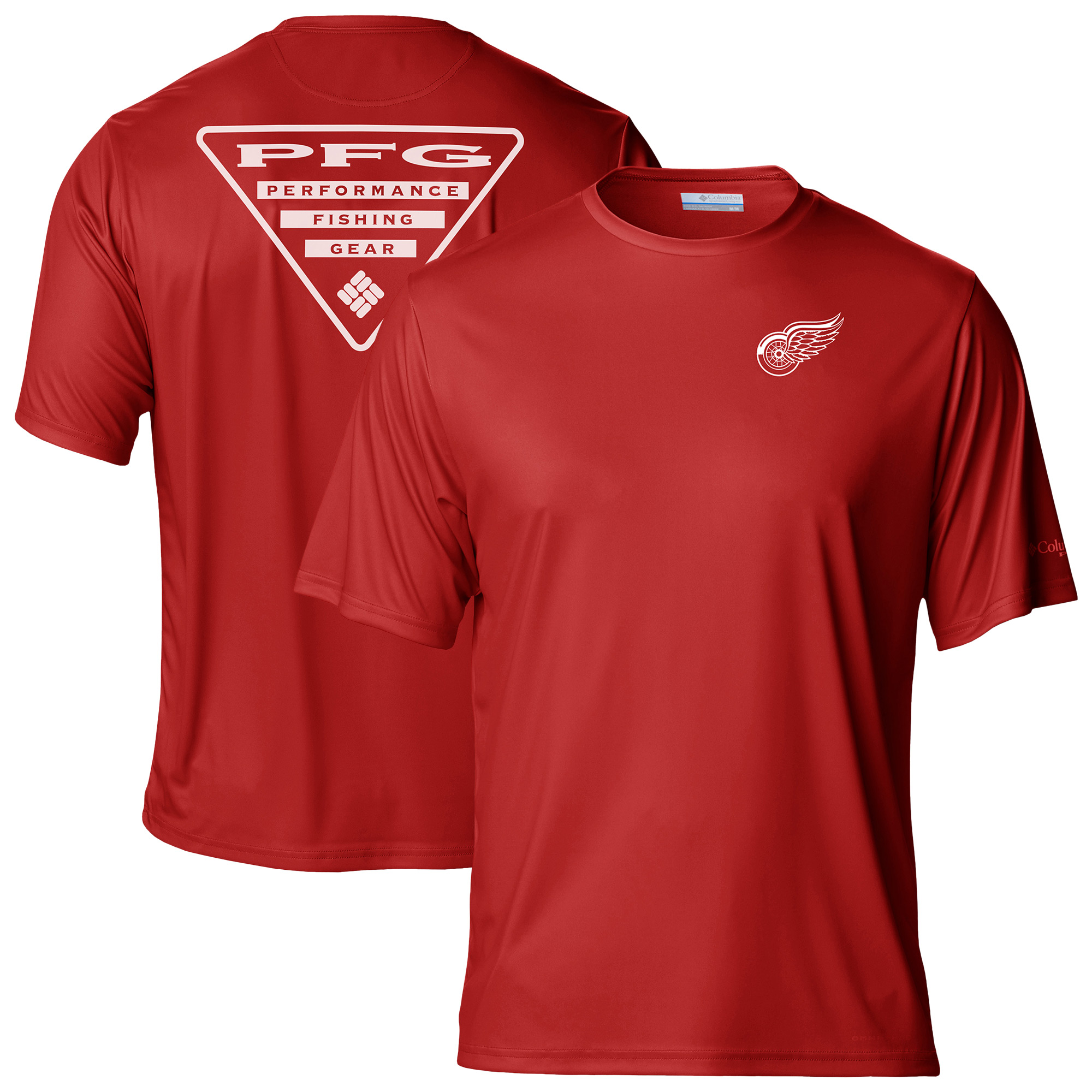 Men's  Red Detroit Red Wings Terminal Tackle Omni-Shade T-Shirt