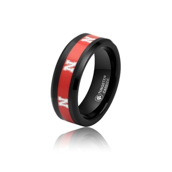 FanDrip Nebraska Huskers Tungsten Ring