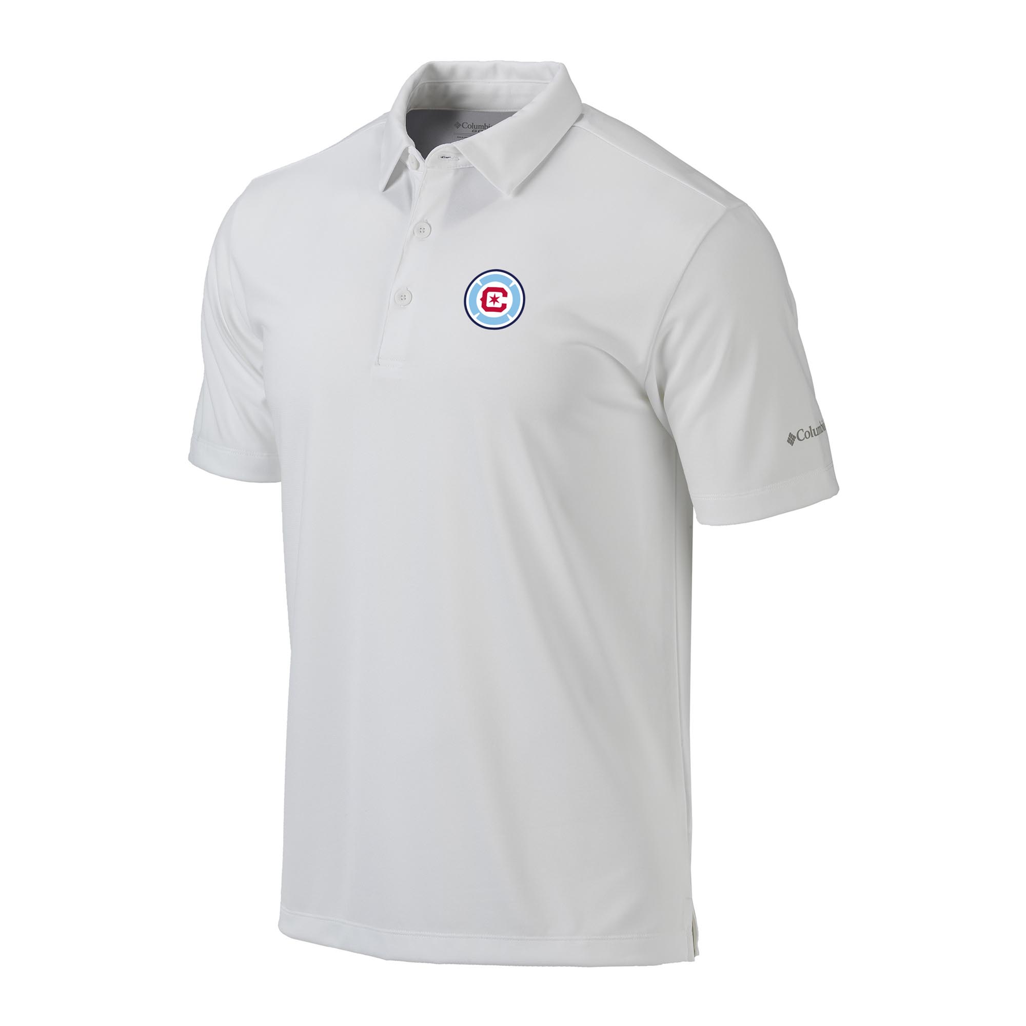 Men's Columbia White Chicago Fire Omni-Wick Drive Polo