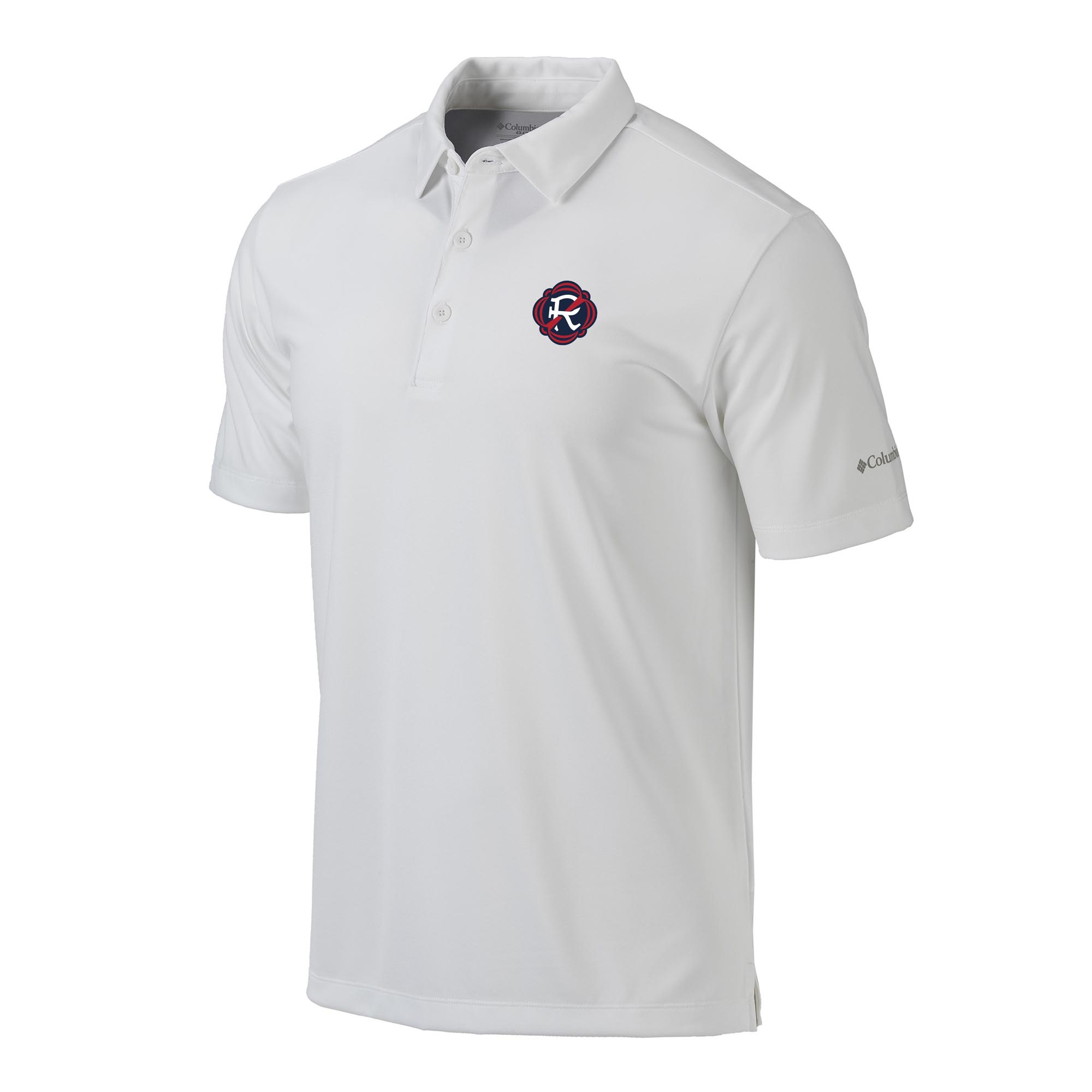 Men’s Columbia White New England Revolution Omni-Wick Drive Polo Men’s Columbia White New England Revolution Omni-Wick Drive Polo