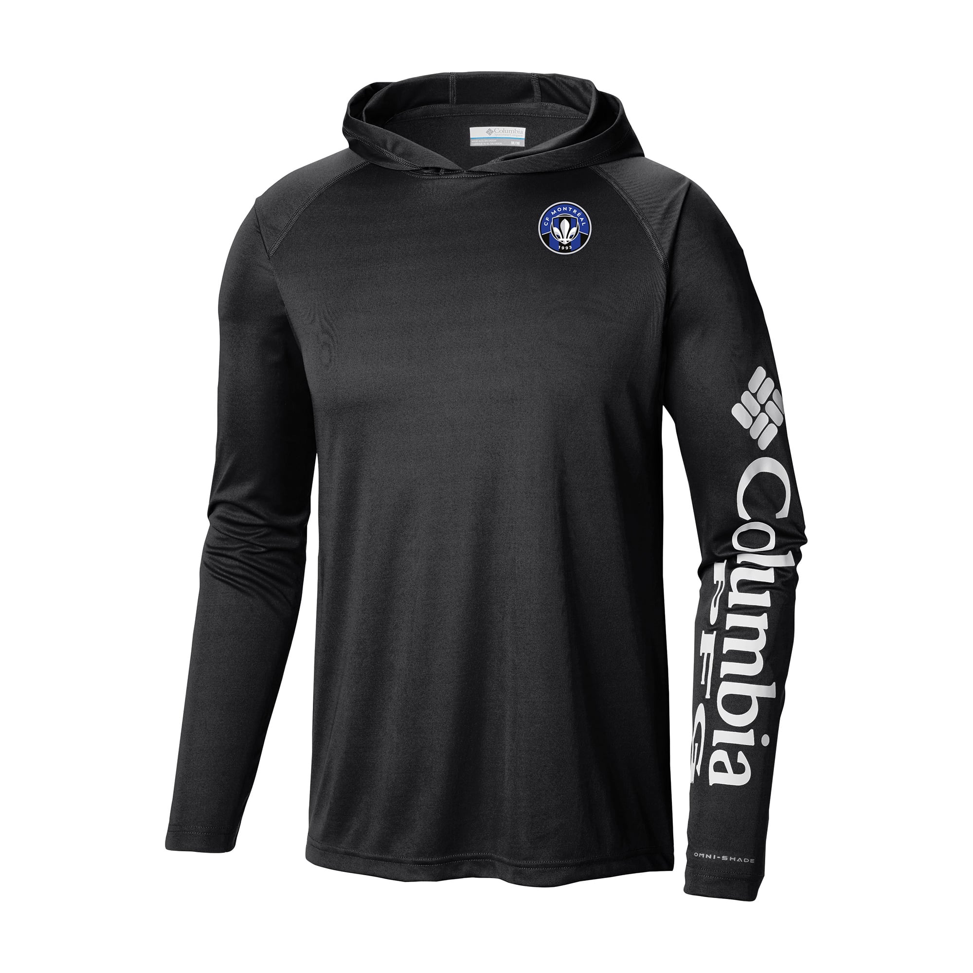 Men's Columbia Black CF Montreal Terminal Tackle Omni-Wick Hoodie