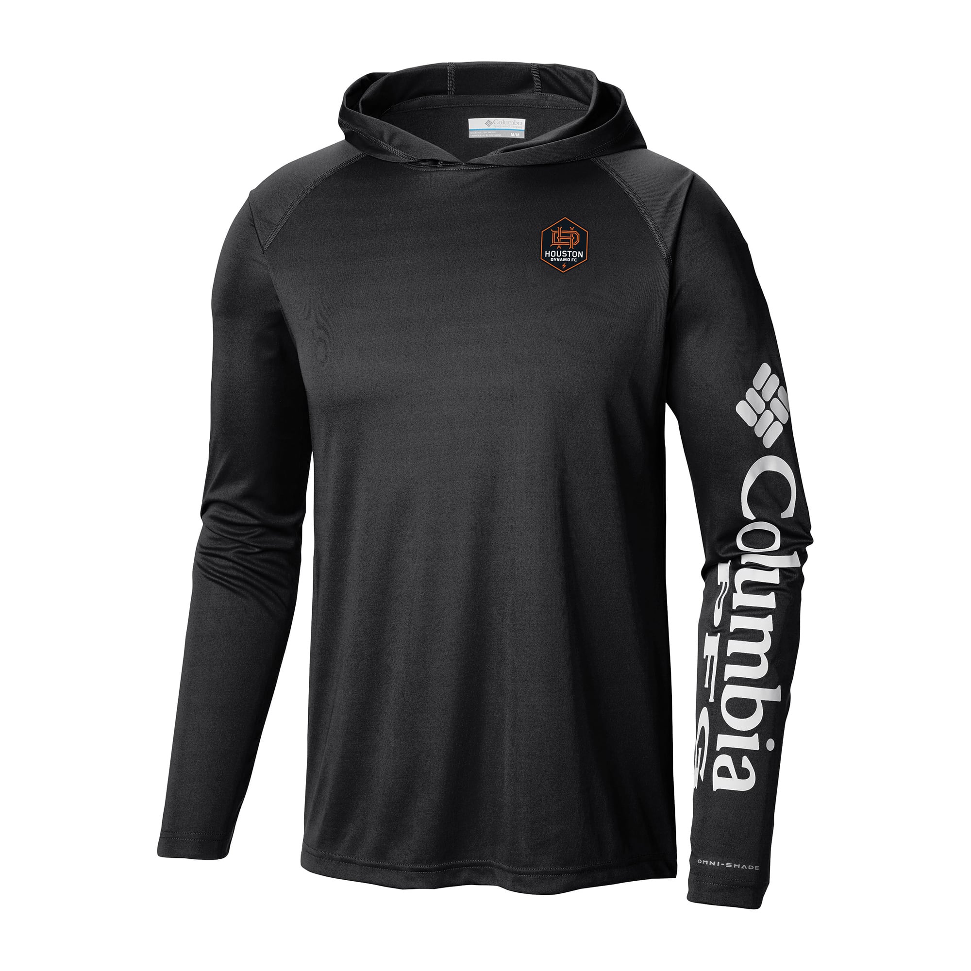 Men's Columbia Black Houston Dynamo FC Terminal Tackle Omni-Wick Hoodie