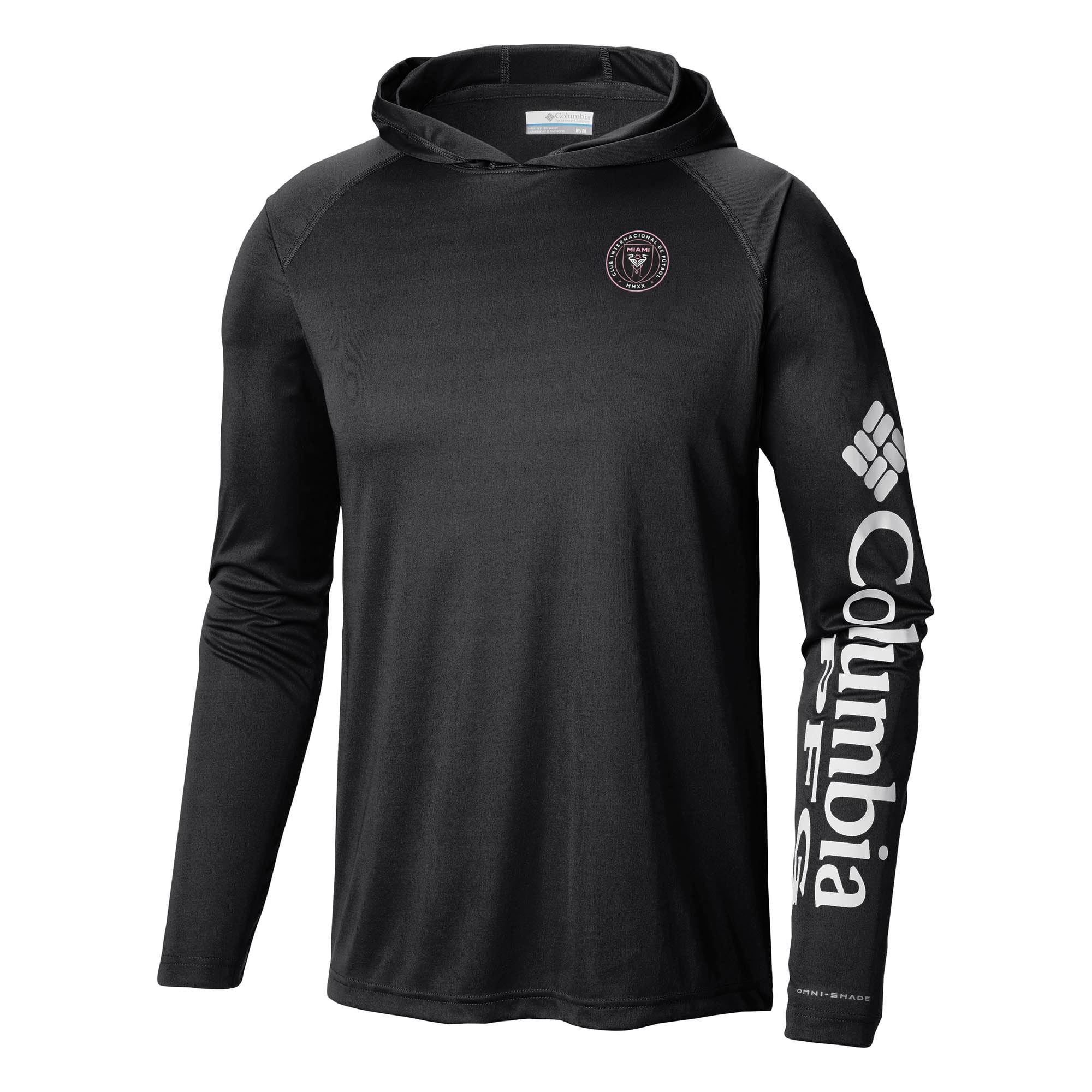 Men's Columbia Black Inter Miami CF Terminal Tackle Omni-Wick Hoodie
