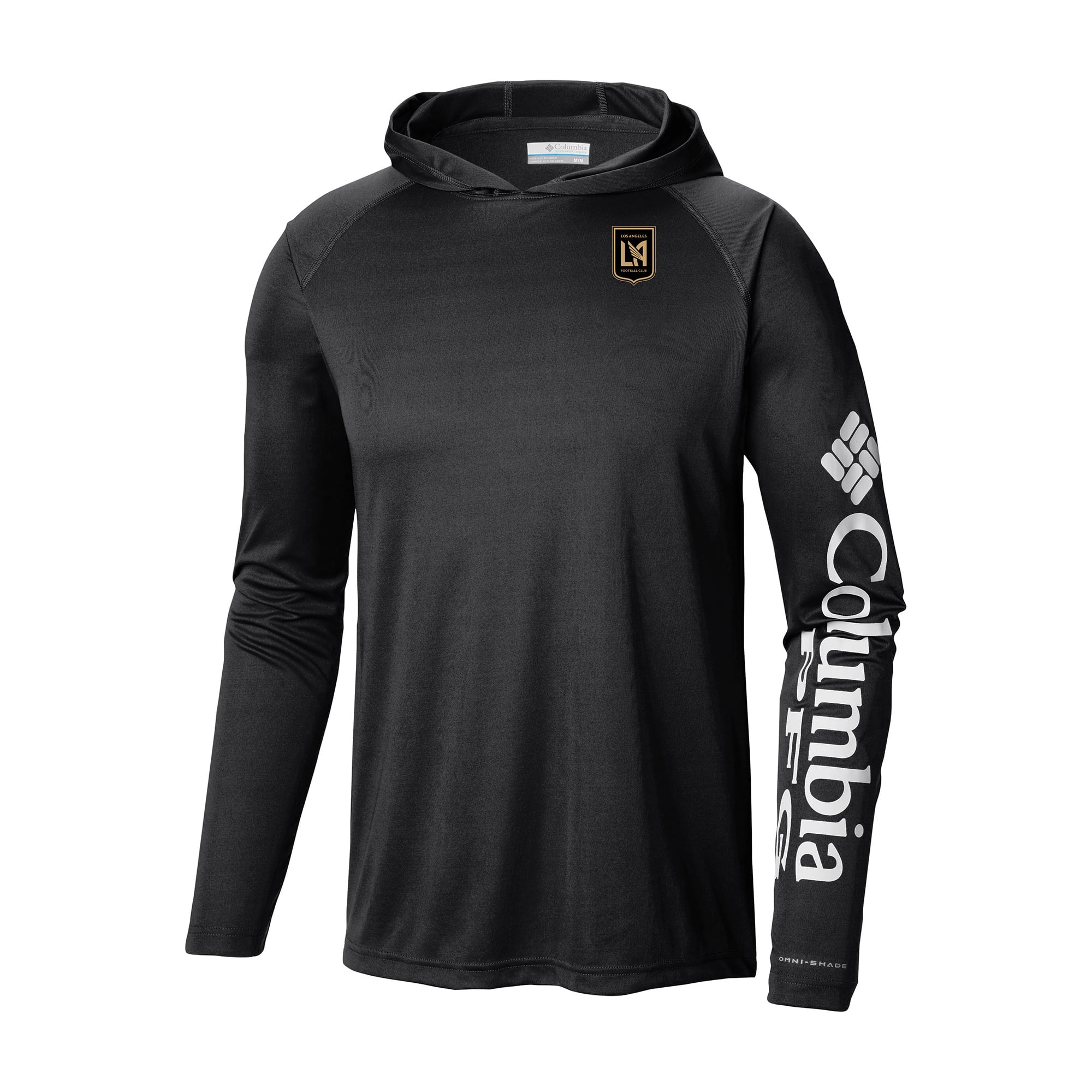 Men's Columbia Black LAFC Terminal Tackle Omni-Wick Hoodie
