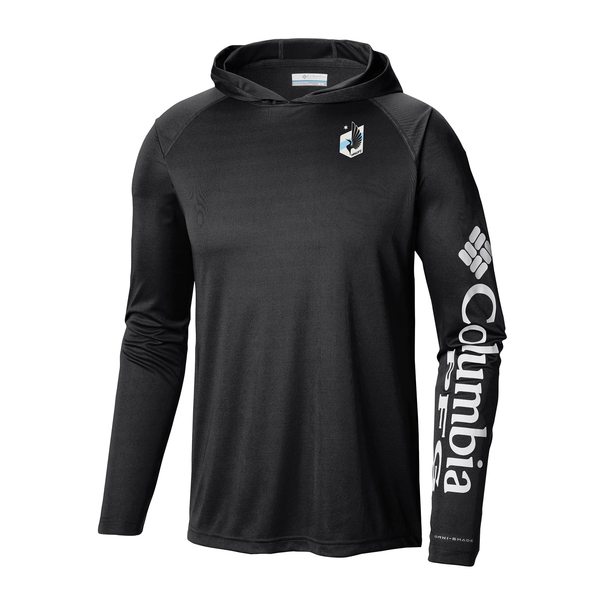 Men's Columbia Black Minnesota United FC Terminal Tackle Omni-Wick Hoodie