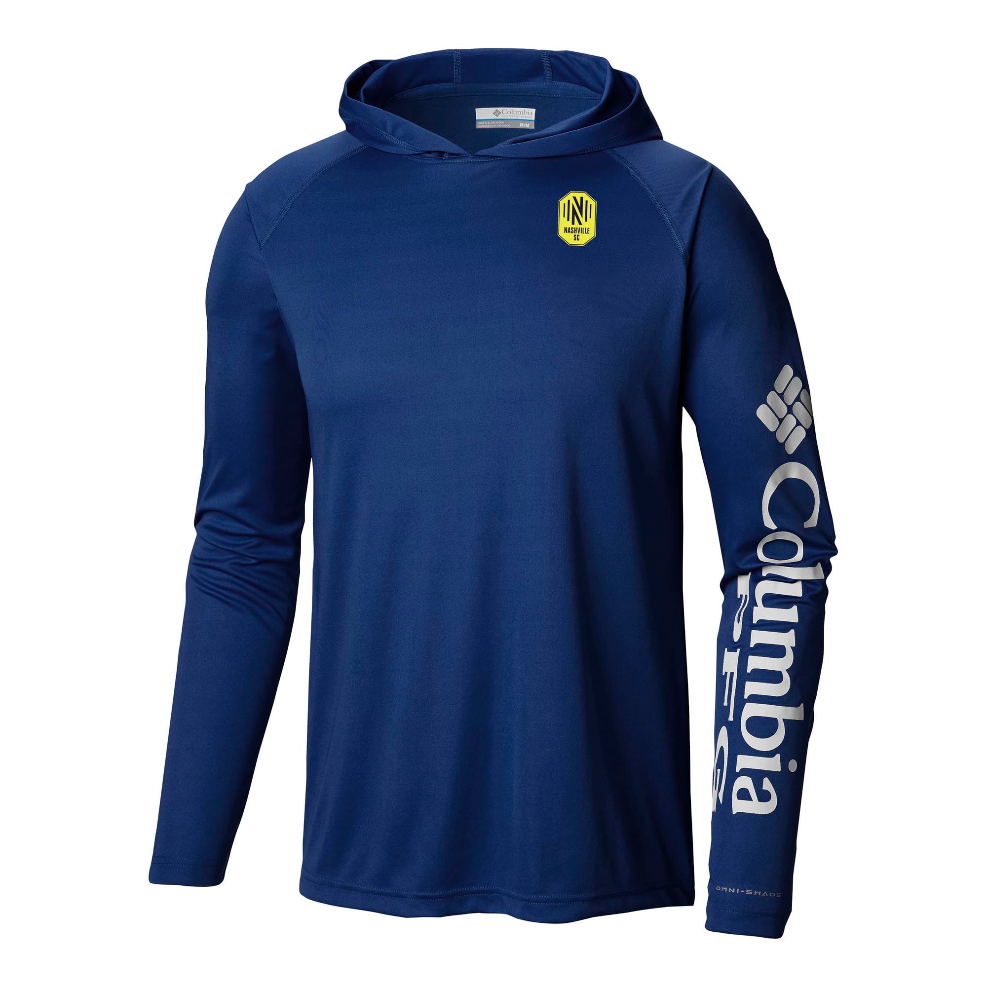 Men's Columbia Navy Nashville SC Terminal Tackle Omni-Wick Hoodie