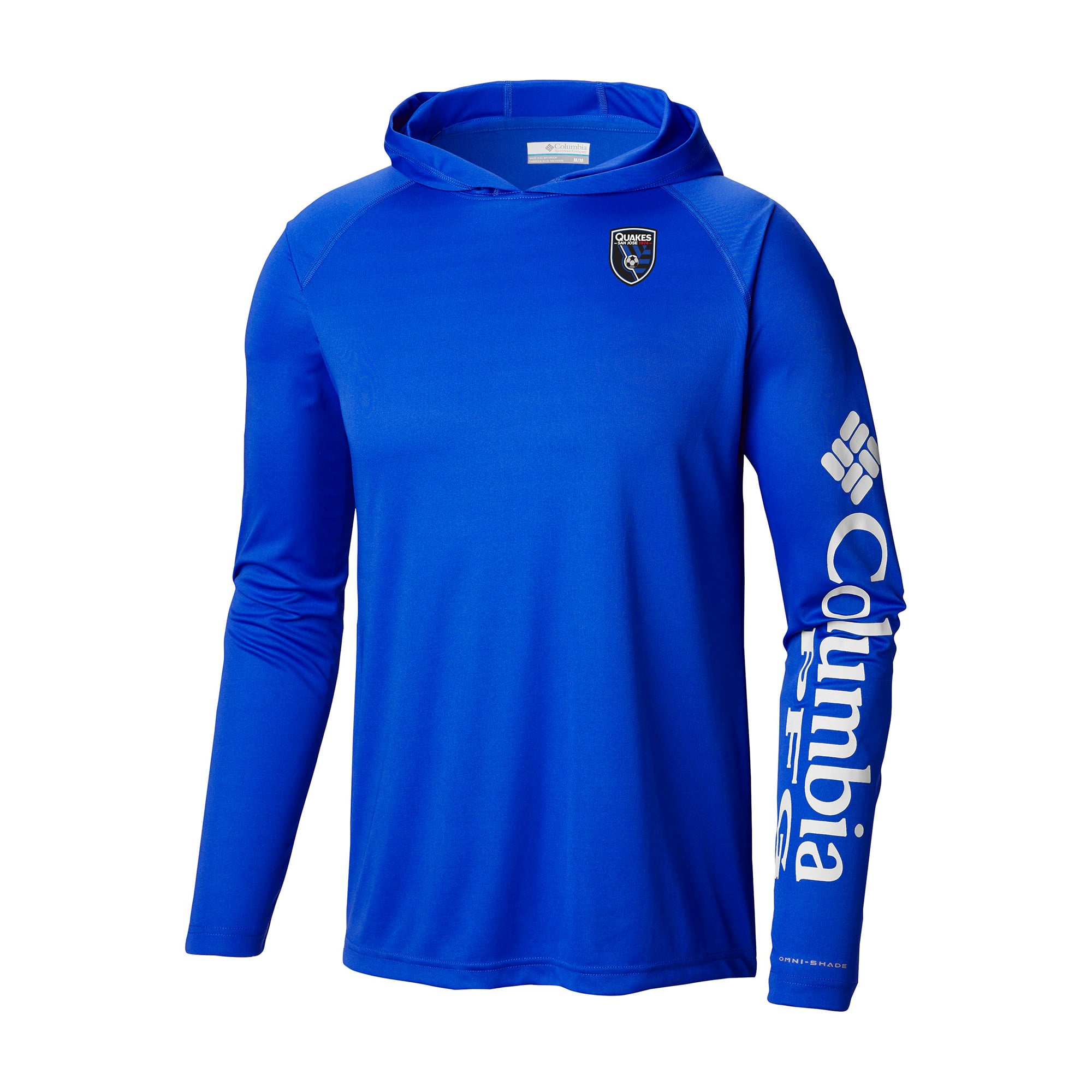 Men's Columbia Blue San Jose Earthquakes Terminal Tackle Omni-Wick Hoodie