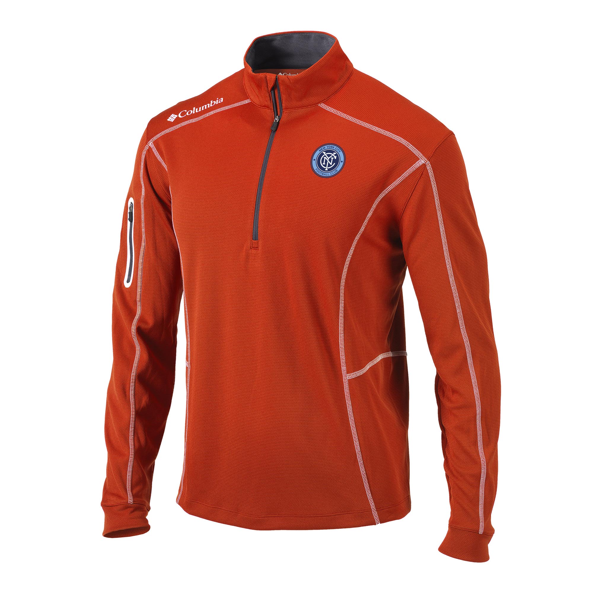 Men's Columbia Orange New York City FC Omni-Wick Shotgun Quarter-Zip Pullover