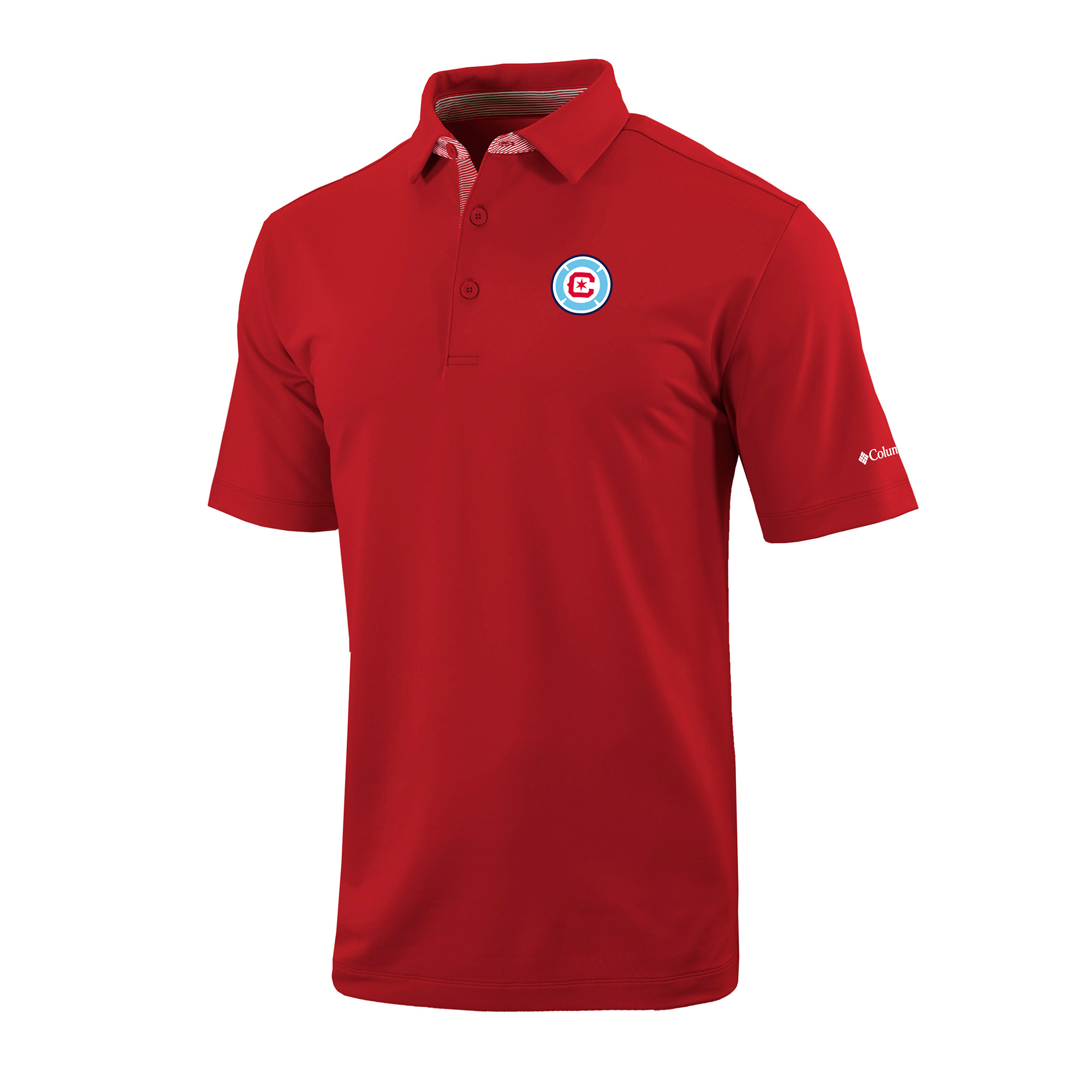 Men's Columbia Red Chicago Fire Even Lie Omni-Wick Polo