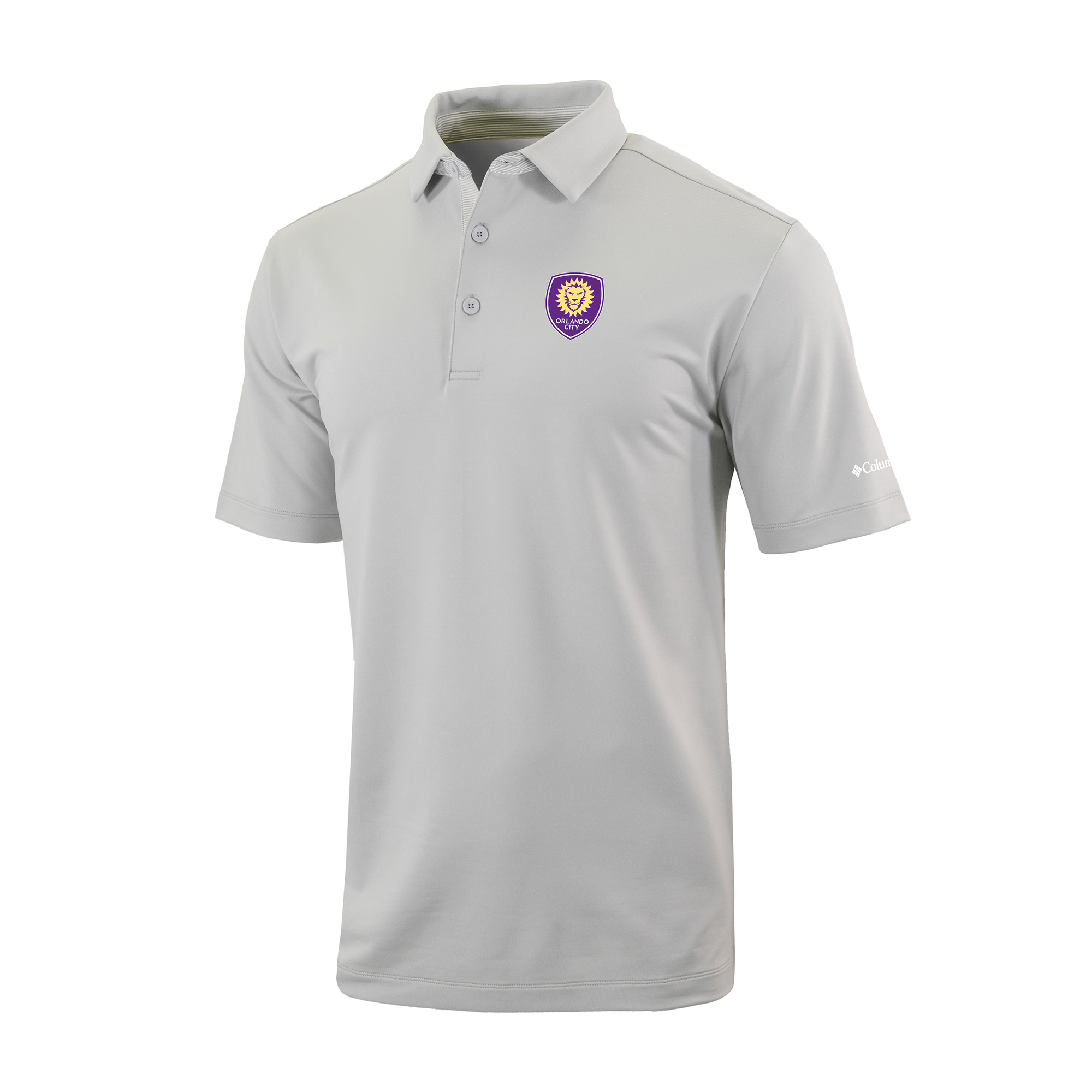 Men’s Columbia Gray Orlando City SC Even Lie Omni-Wick Polo Men’s Columbia Gray Orlando City SC Even Lie Omni-Wick Polo