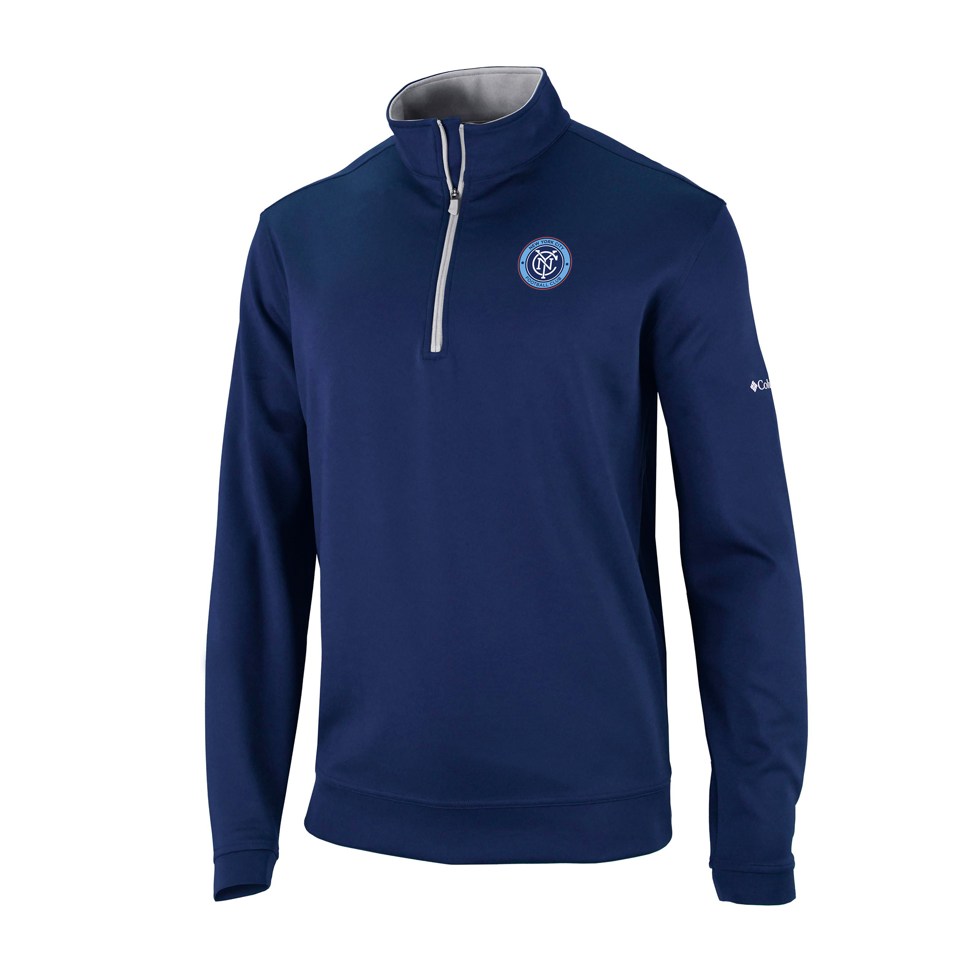 Men's Columbia Navy New York City FC Wickhams Hills Omni-Wick Quarter-Zip Pullover