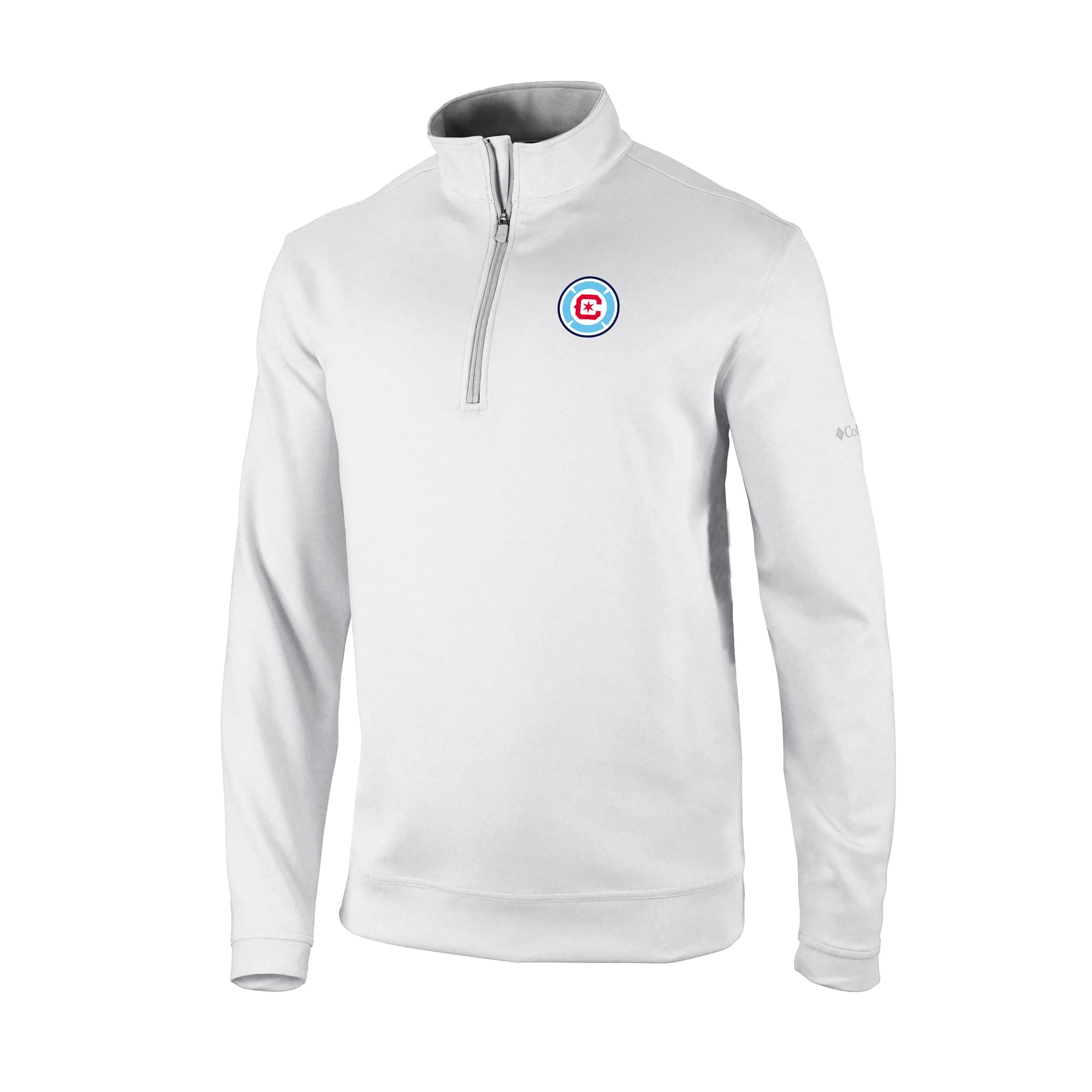 Men's Columbia White Chicago Fire Wickhams Hills Omni-Wick Quarter-Zip Pullover