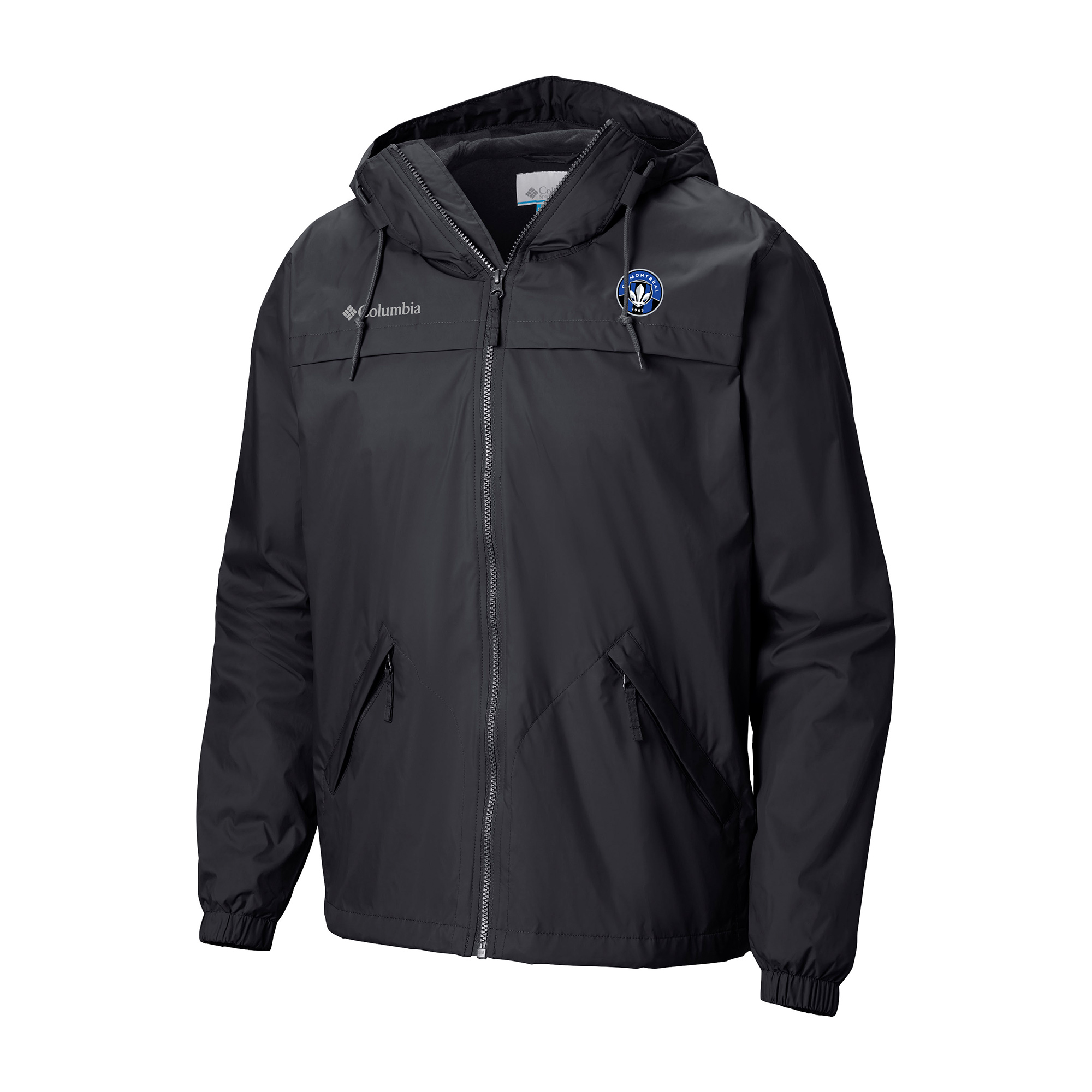Men's Columbia Black CF Montreal Oroville Creek Lined Omni-Tech Full-Zip Jacket