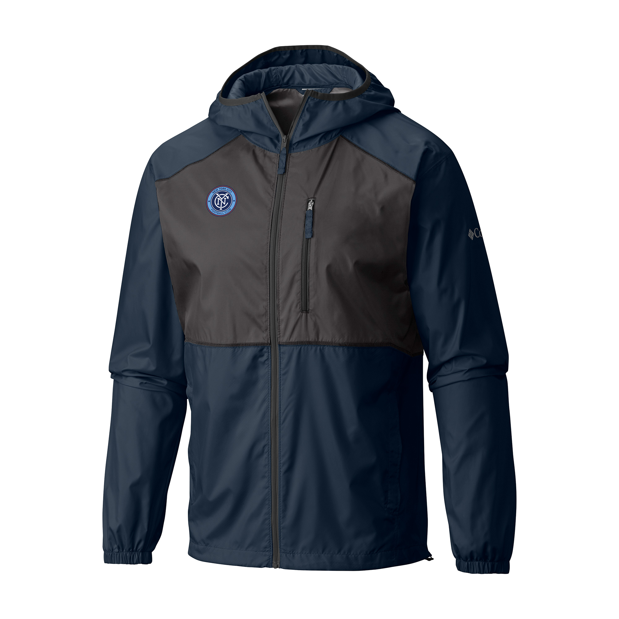 Men’s Columbia Navy New York City FC Flash Forward Lightweight Full-Zip Hooded Windbreaker Men’s Columbia Navy New York City FC Flash Forward Lightweight Full-Zip Hooded Windbreaker