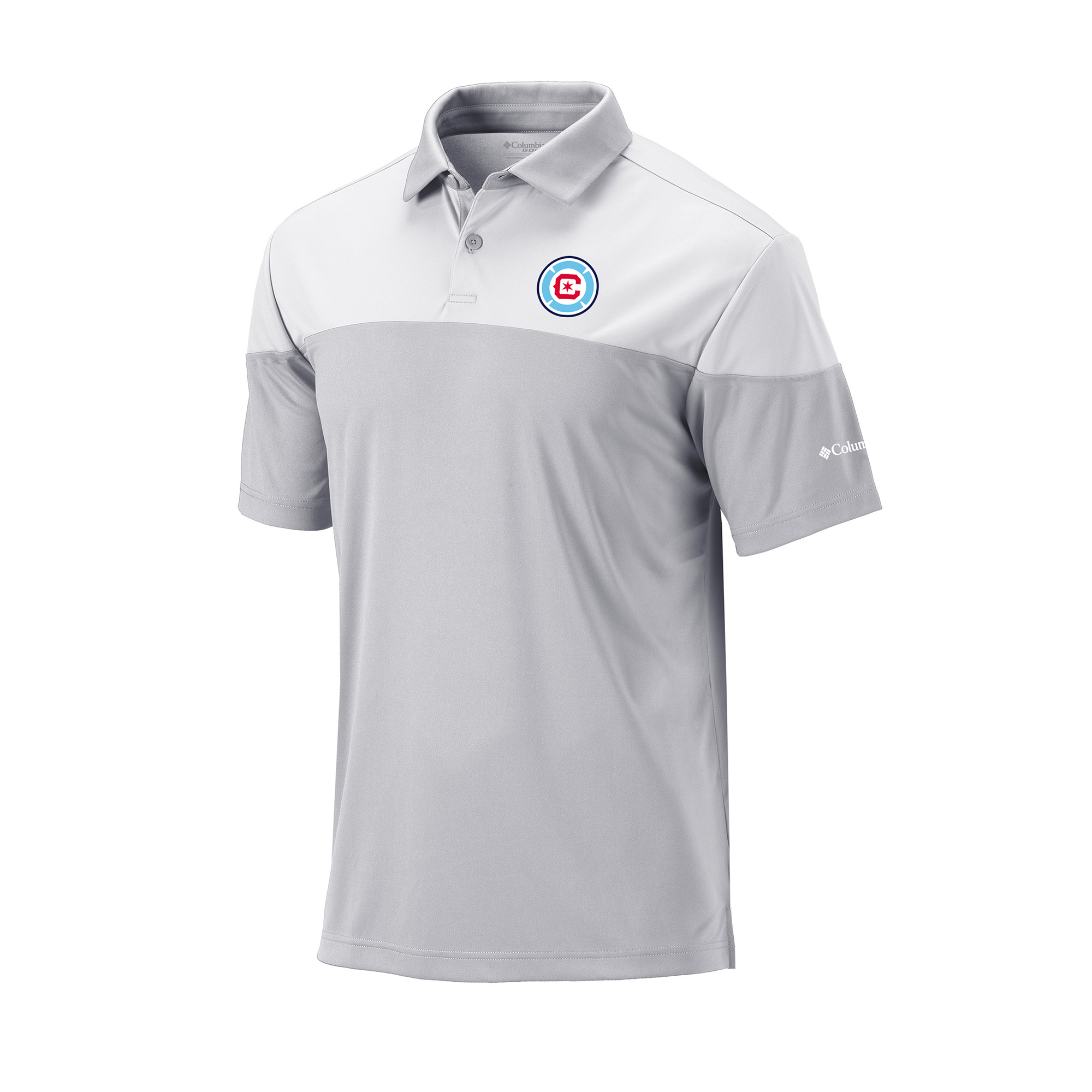 Men's Columbia White/Grey Chicago Fire Omni-Wick Best Ball Polo
