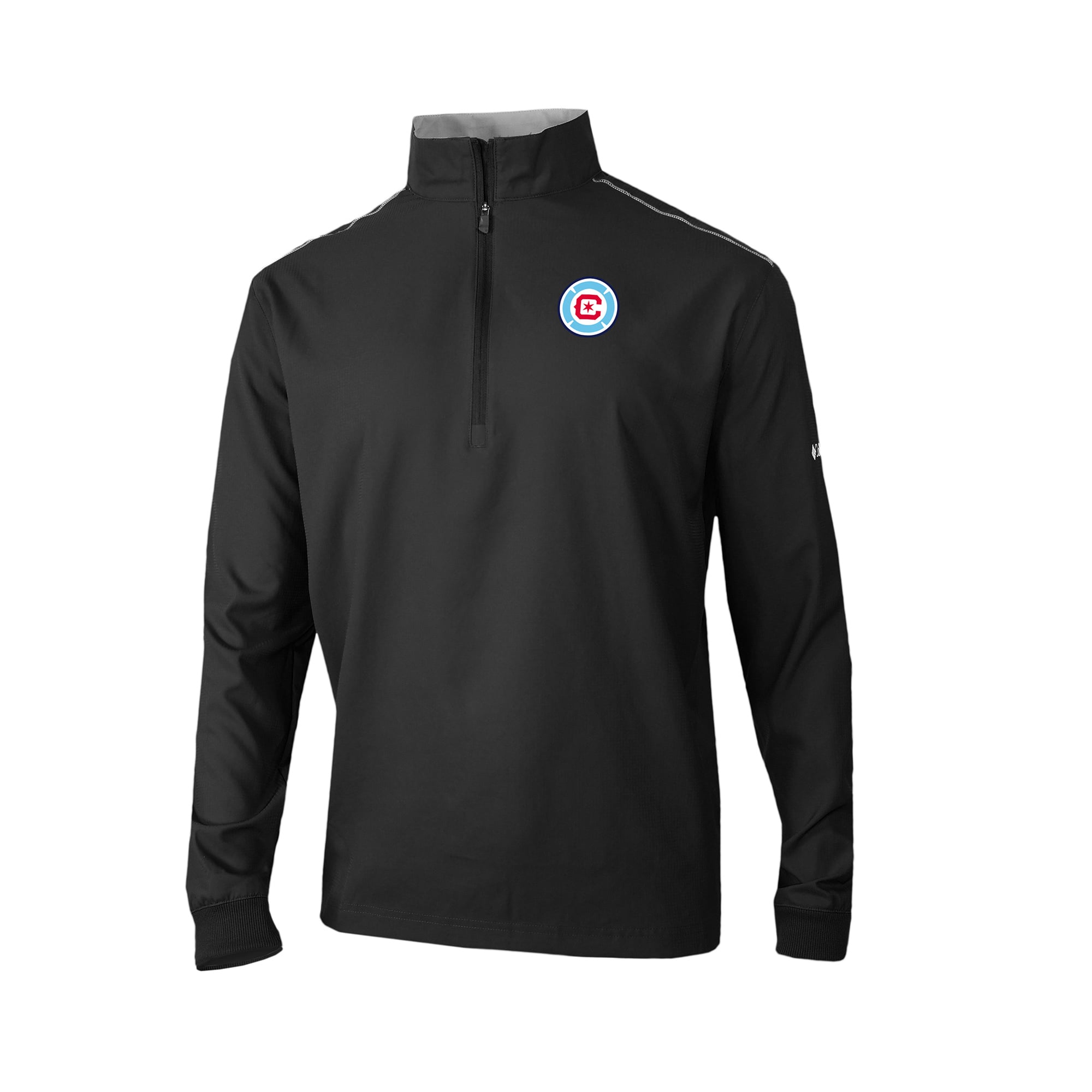 Men's Columbia Black Chicago Fire Omni-Wick Bogey's Paradise Quarter-Zip Pullover