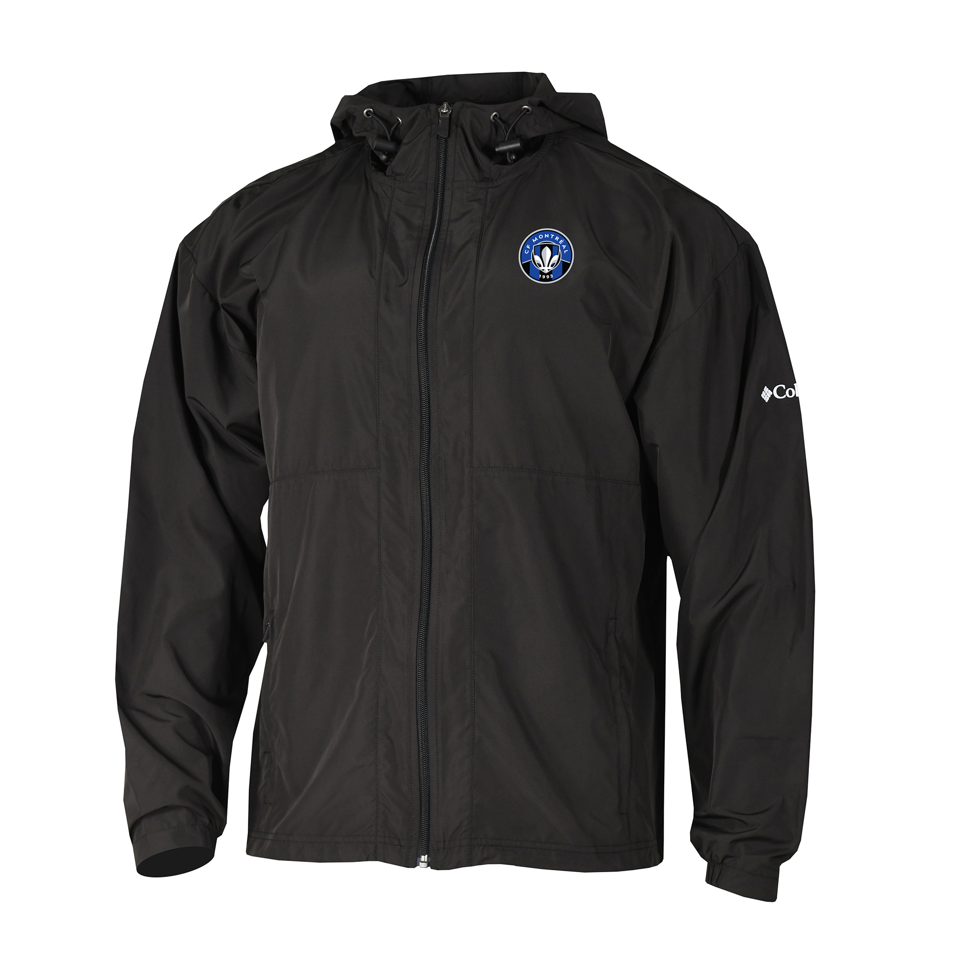 Men's Columbia Black CF Montreal Omni-Wick Bogey's Paradise Full-Zip Windbreaker Jacket