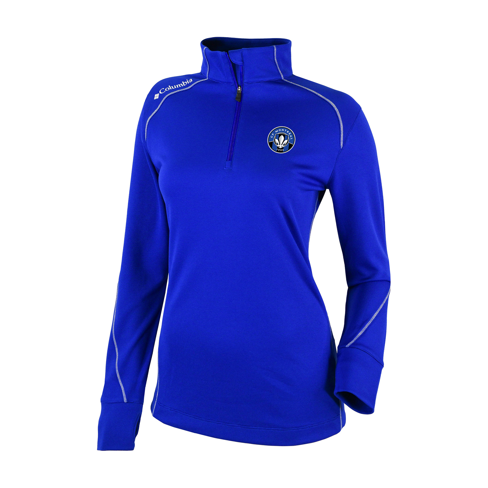 Women's Columbia Blue CF Montreal Omni-Wick Shotgun 2.0 Quarter-Zip Pullover