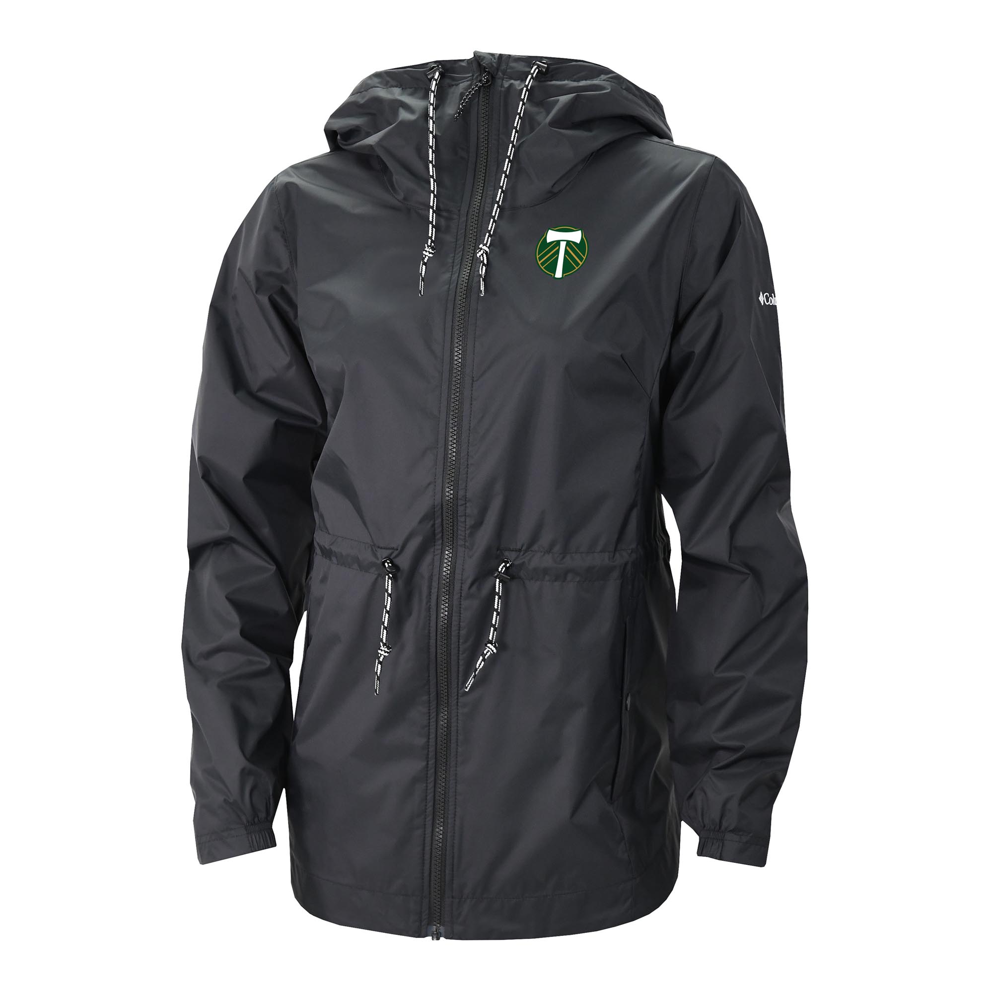 Women's Columbia Black Portland Timbers Lily Park Full-Zip Rain Jacket