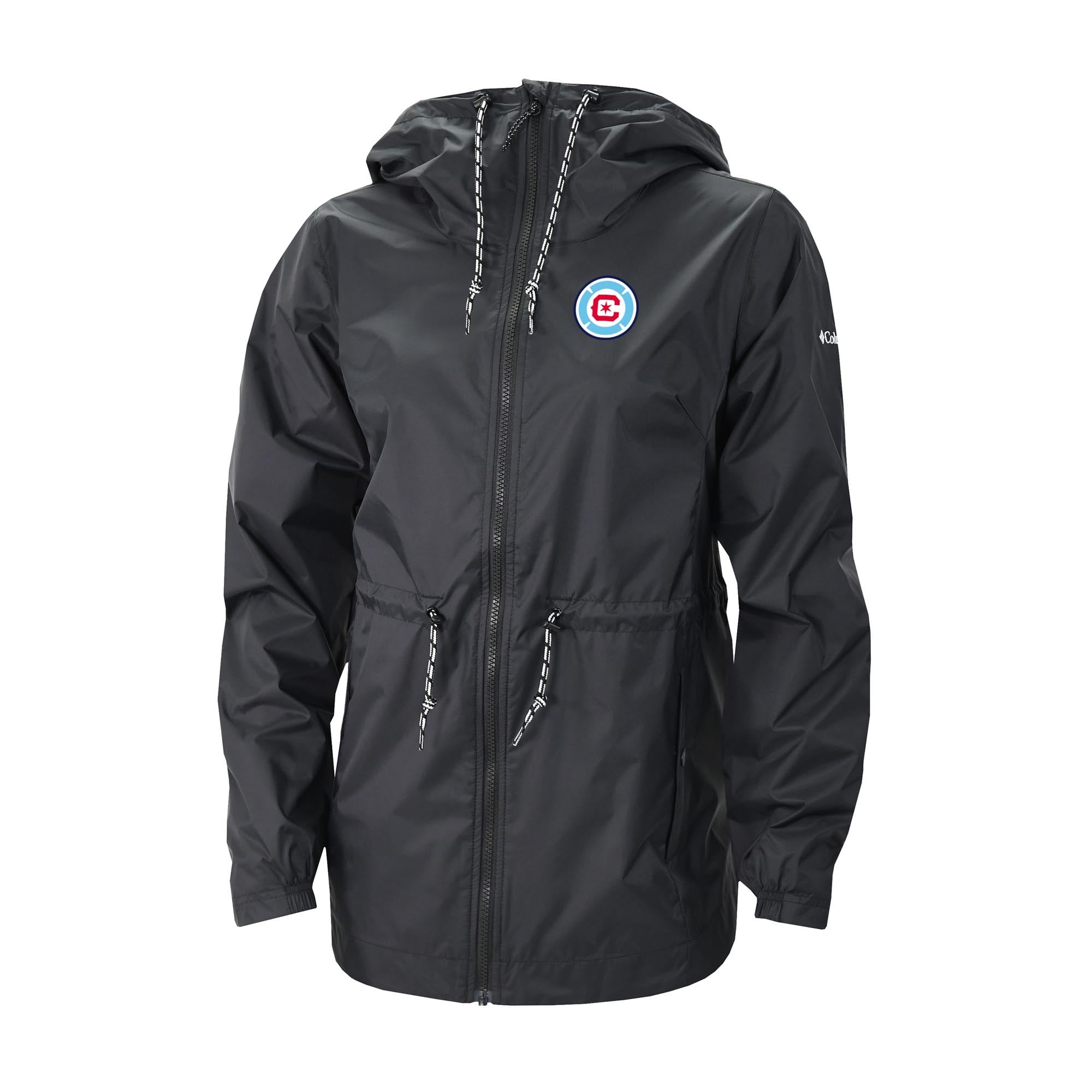 Women's Columbia Black Chicago Fire Lily Park Full-Zip Rain Jacket